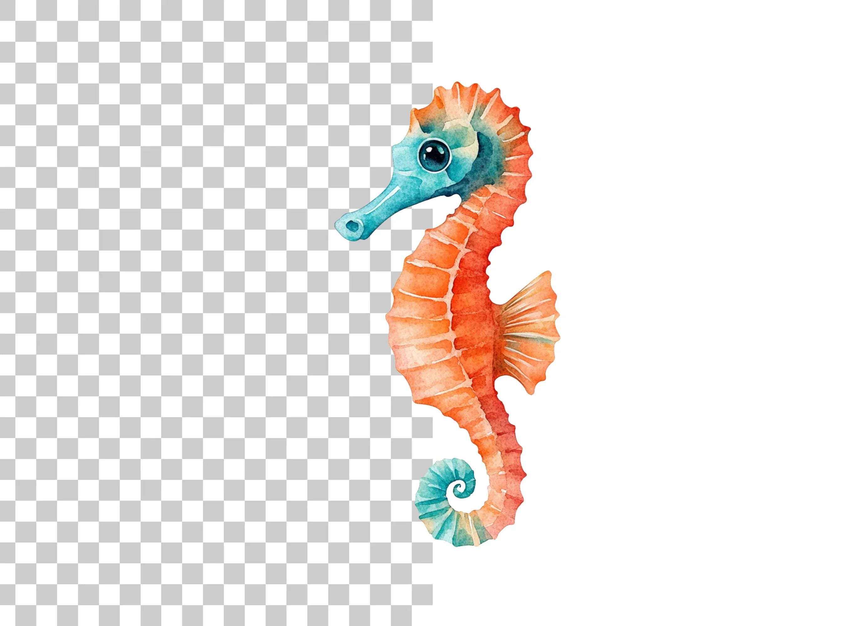 Vibrant Seahorse Clipart Bundle