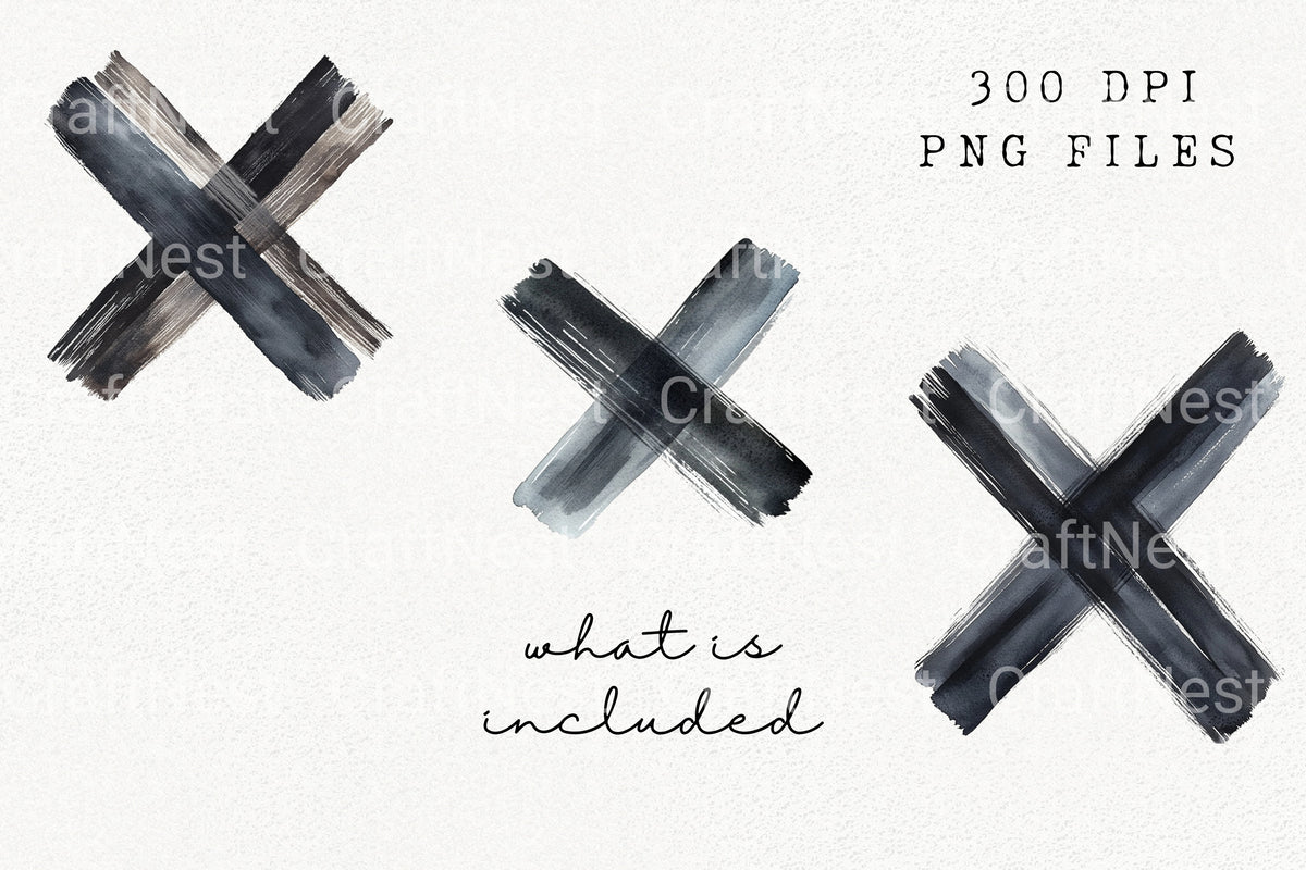 Marks And Crosses Clipart Bundle