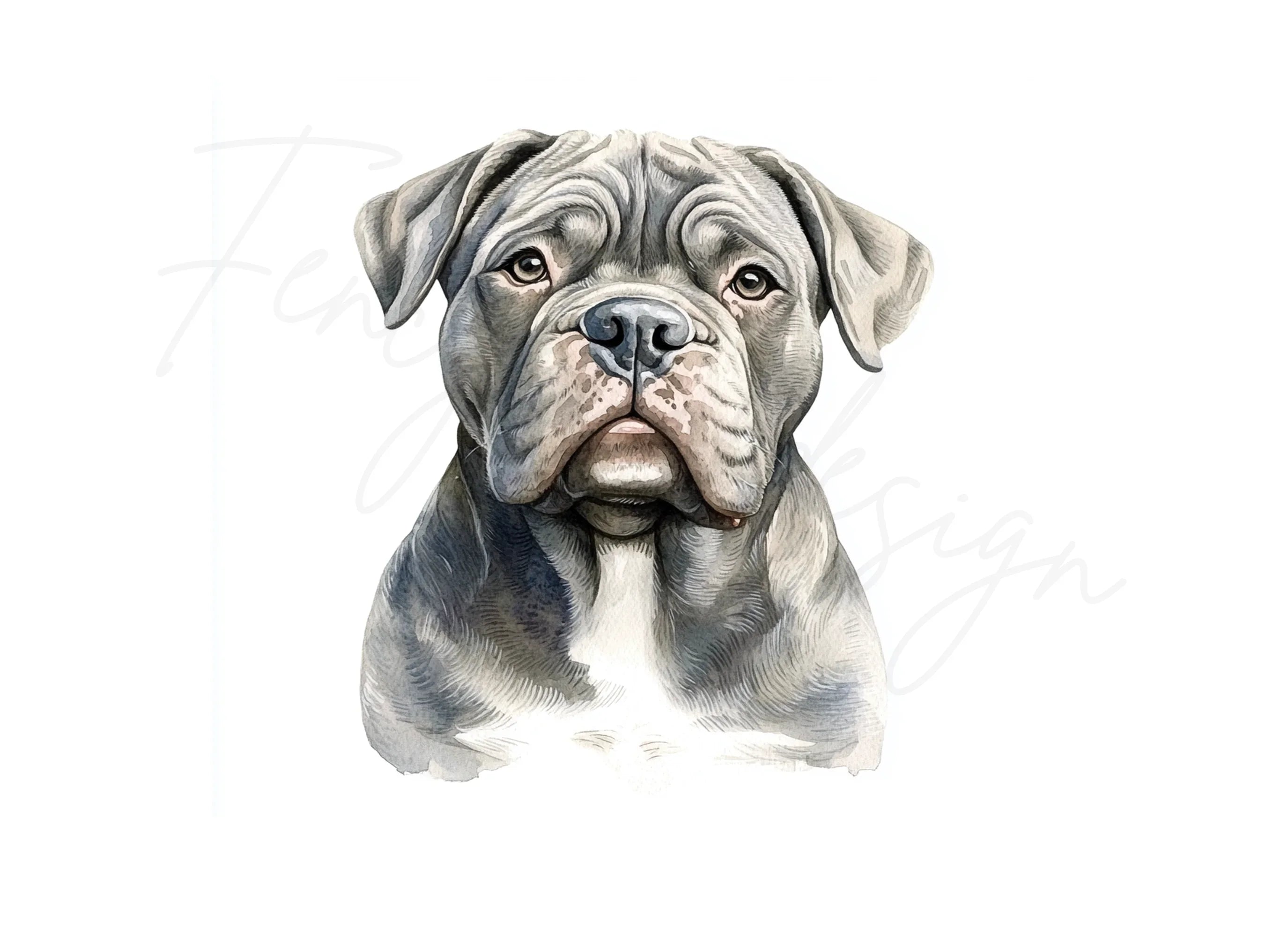 Cute Bullmastiff Puppy Clipart Bundle