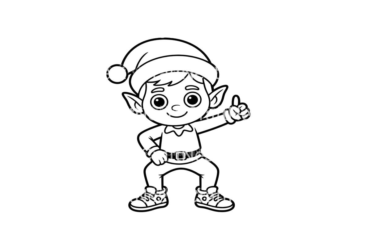Christmas Elffor Kids Coloring Books