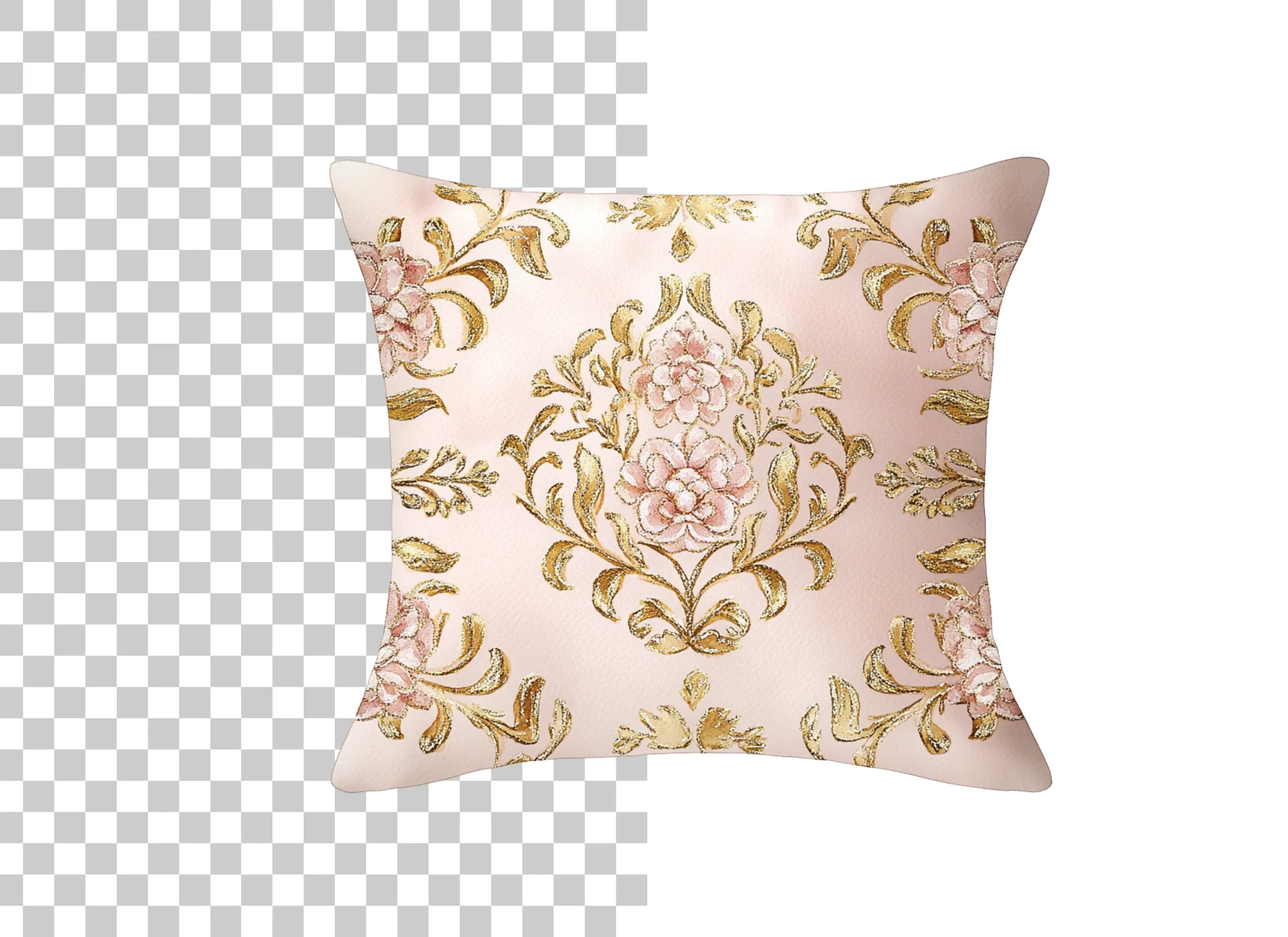 Elegant Floral Pattern Pillow Clipart Bundle