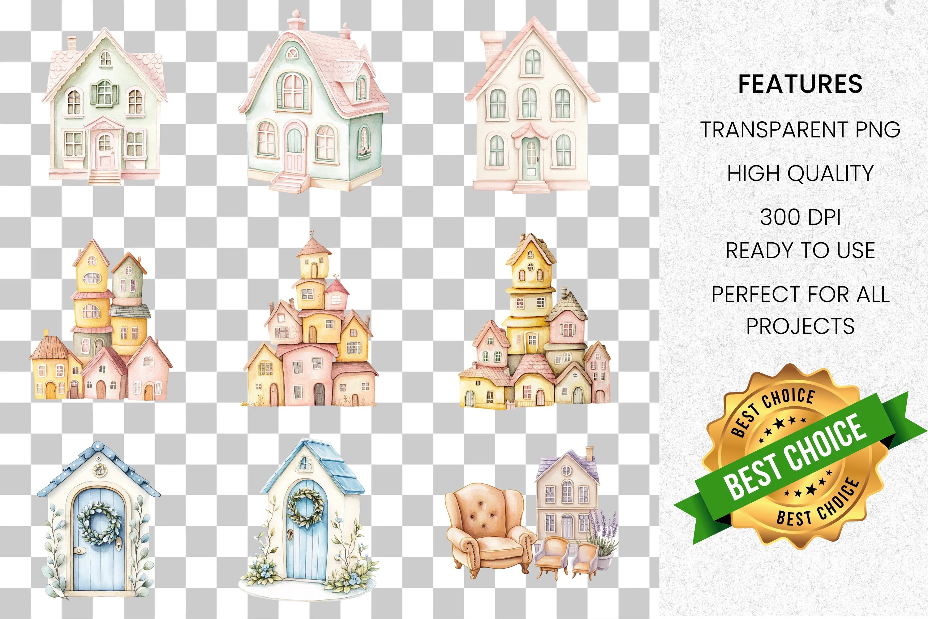 Charming Home Clipart Bundle