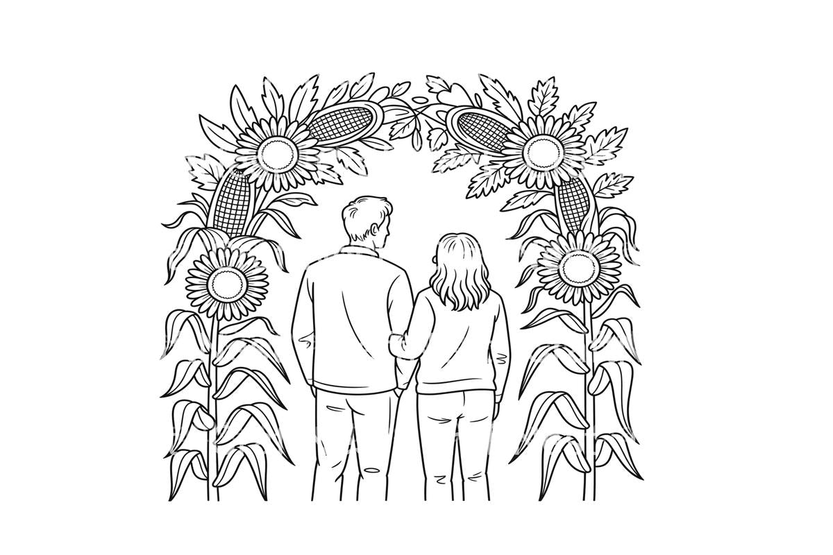 Autumn Harvest Field Coloring Books