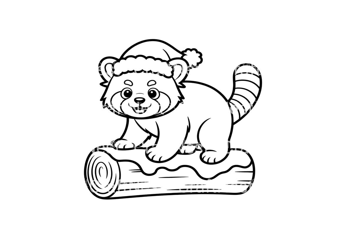 Red Pandas Winter Holiday Coloring Books