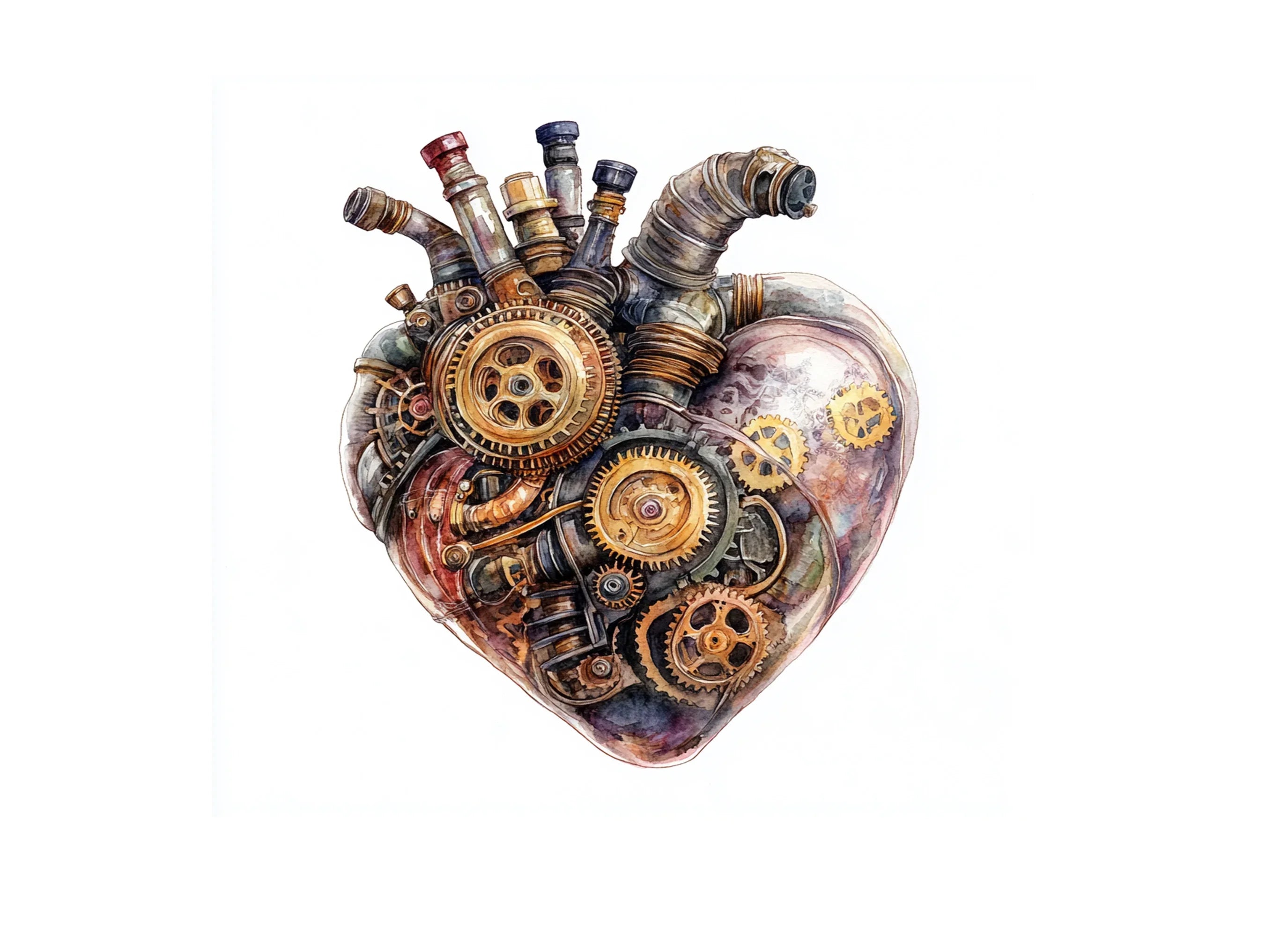 Steampunk Heart Clipart Bundle