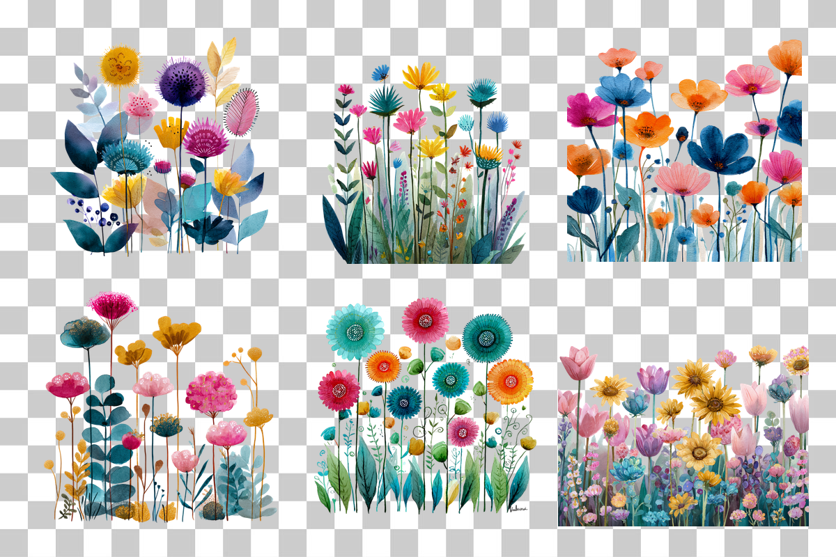 Elegant Floral Digital Paper Set