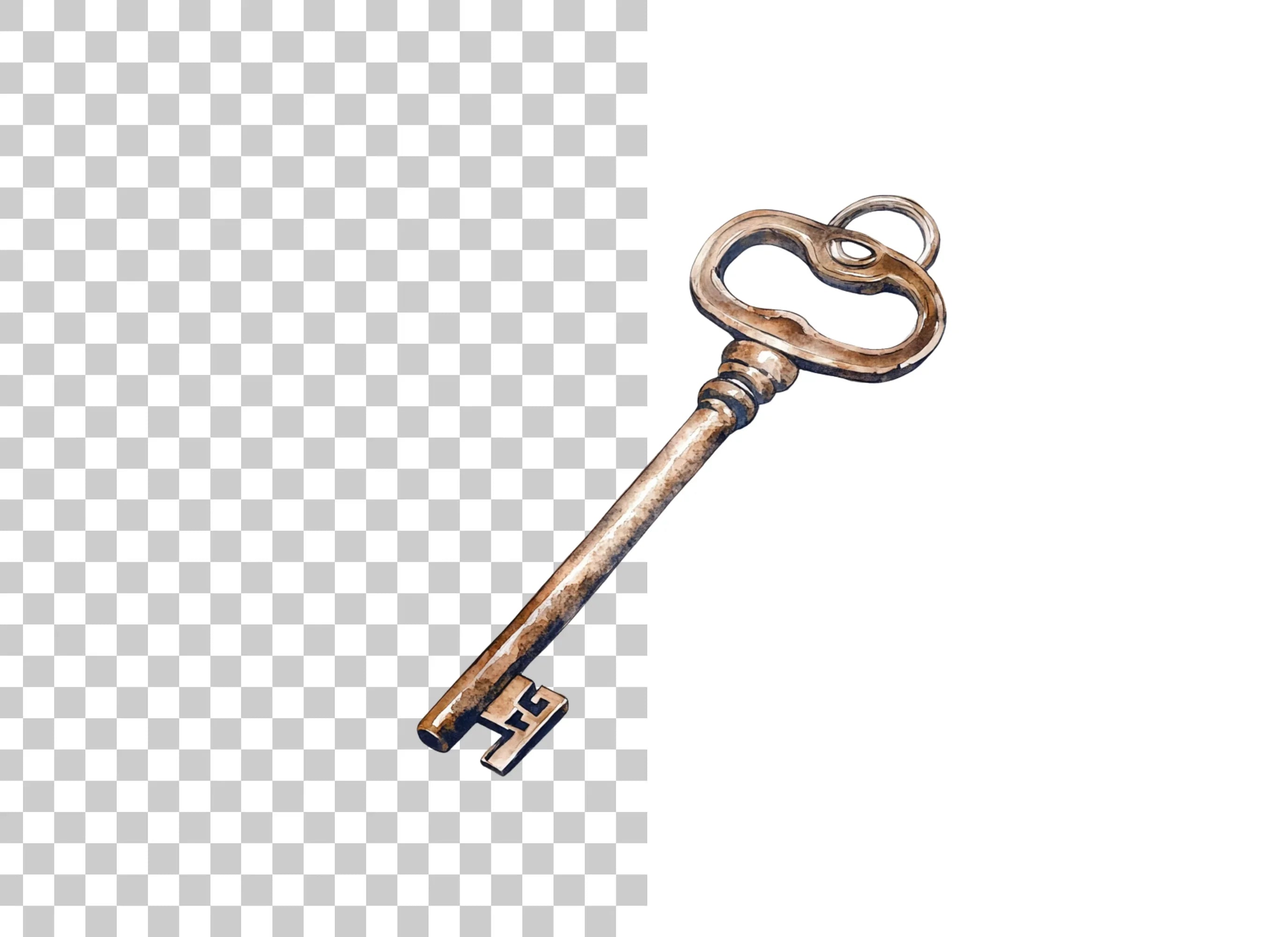 Ornate Antique Key Clipart Bundle