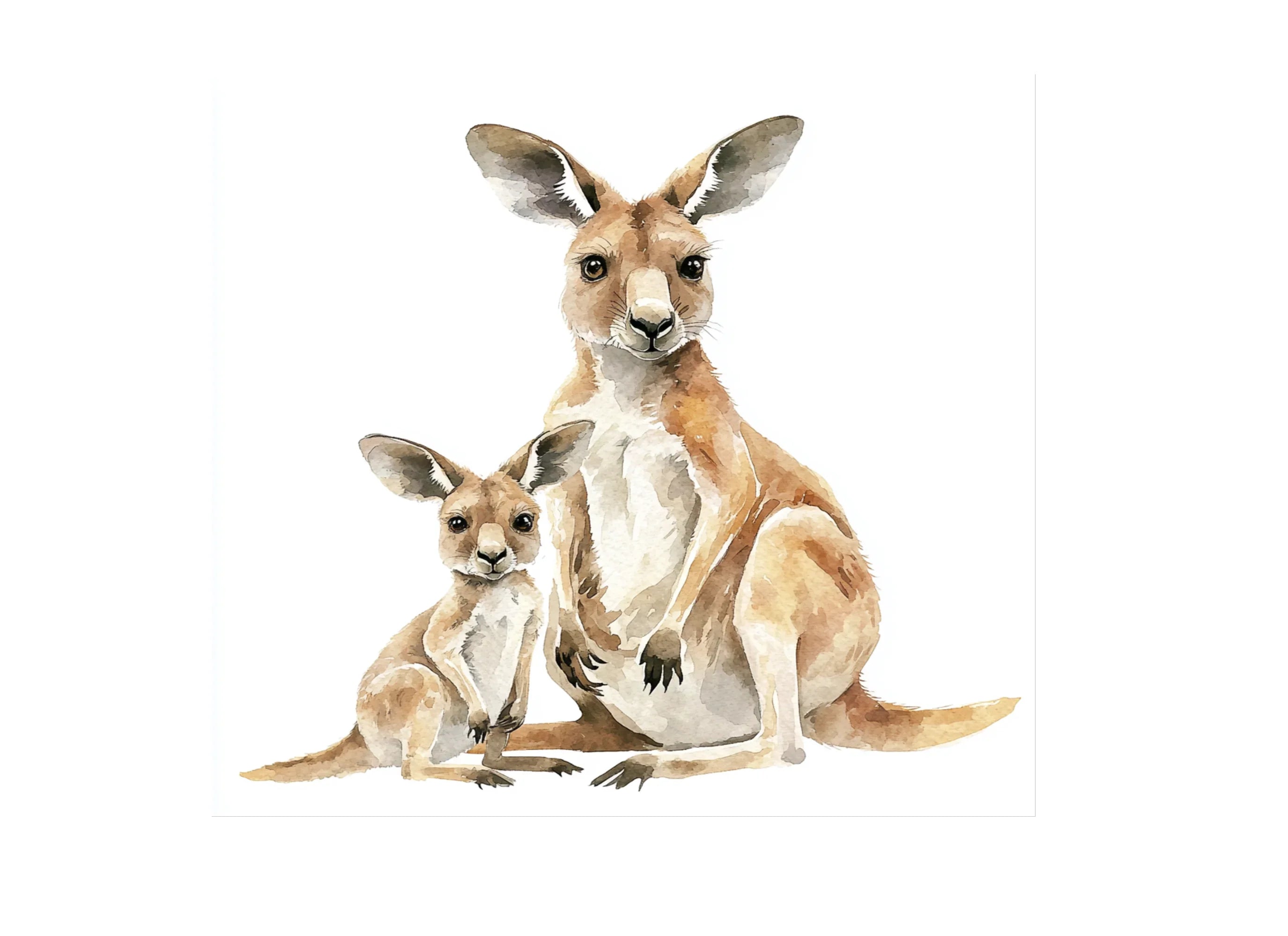 Kangaroo and Joey Clipart Bundle