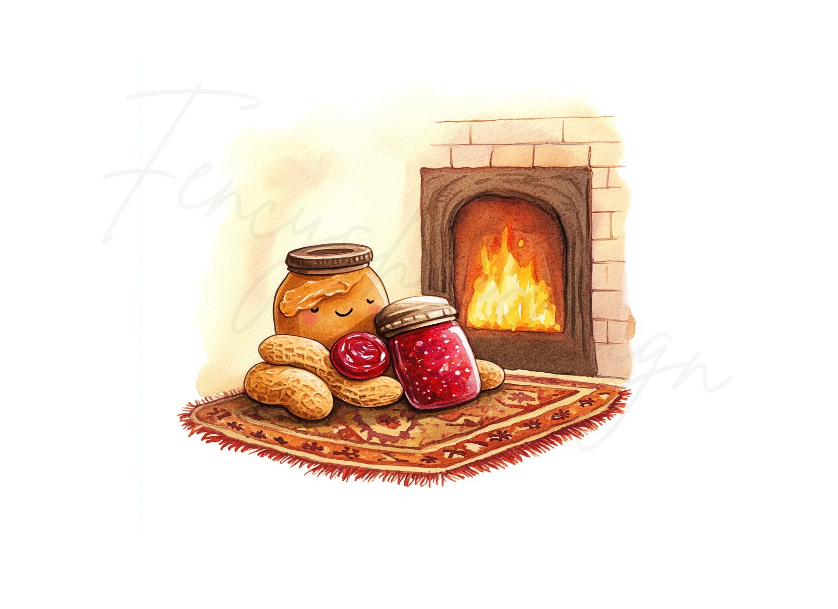 Cozy Peanut Butter and Jelly Clipart Bundle