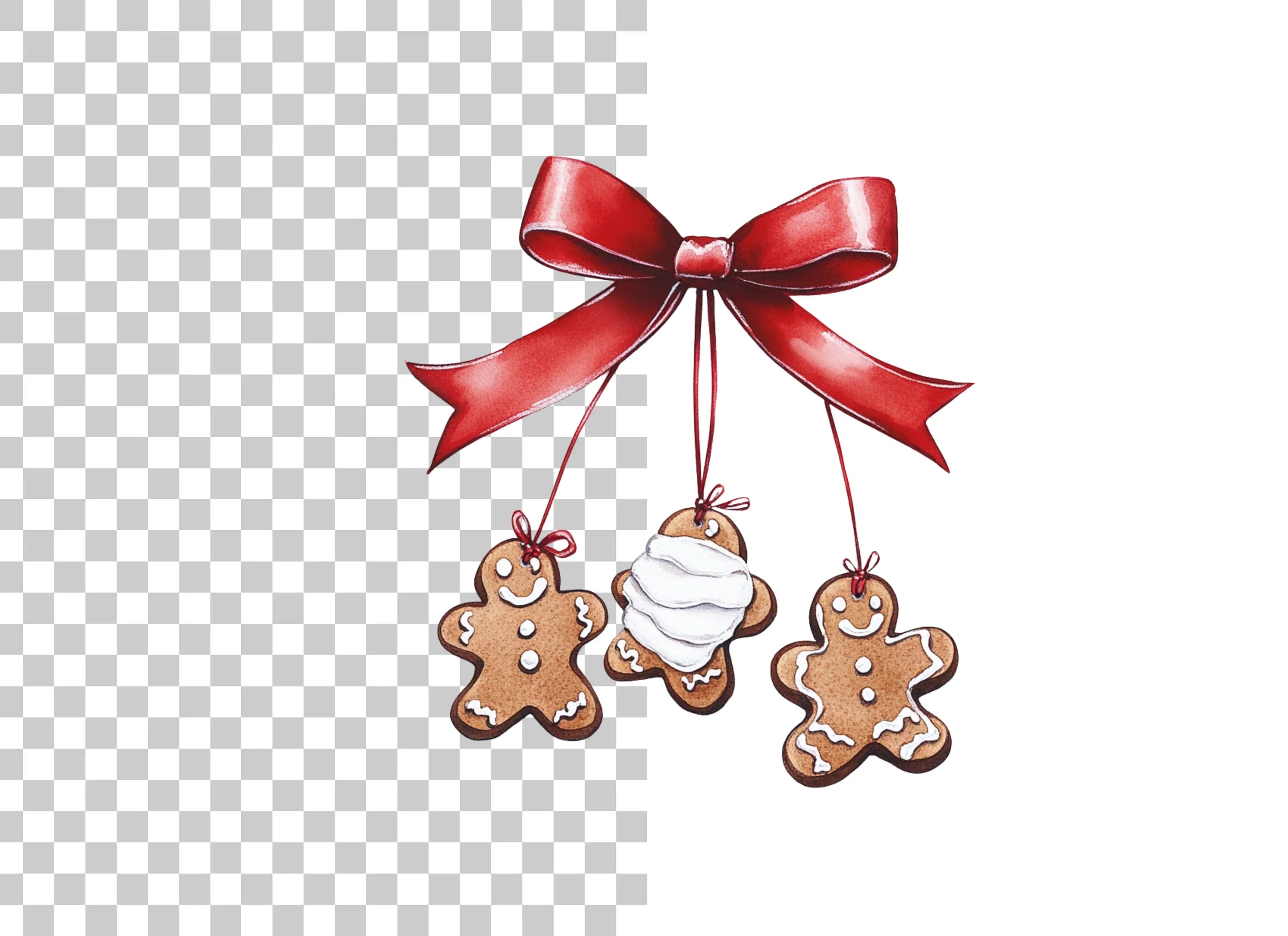 Gingerbread Man Christmas Clipart Bundle