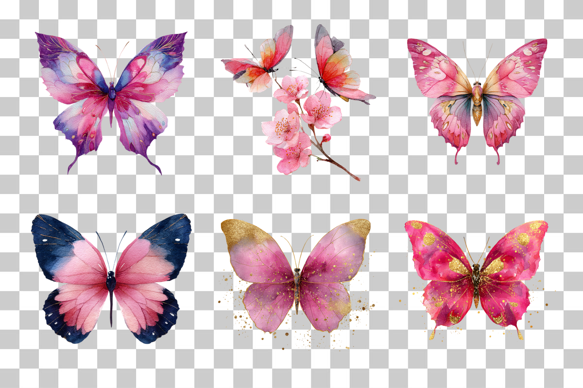 Cute Butterfly Clipart Bundle