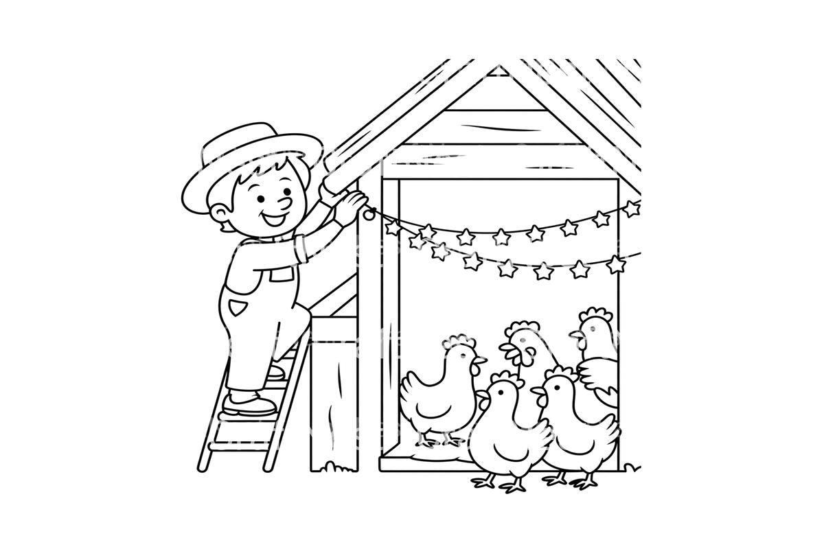 Decorating Chicken Coops Coloring Books