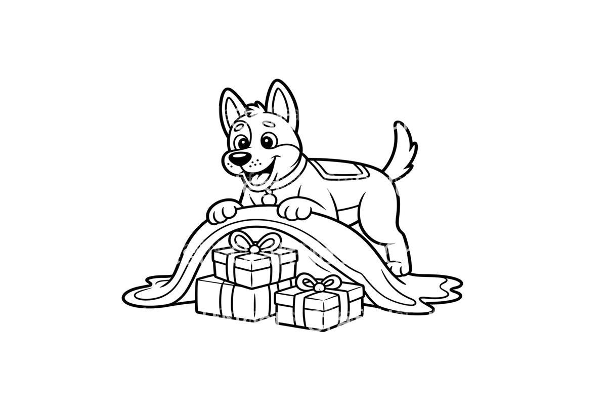 CLS550 Christmas Puppy with Gifts Coloring Books