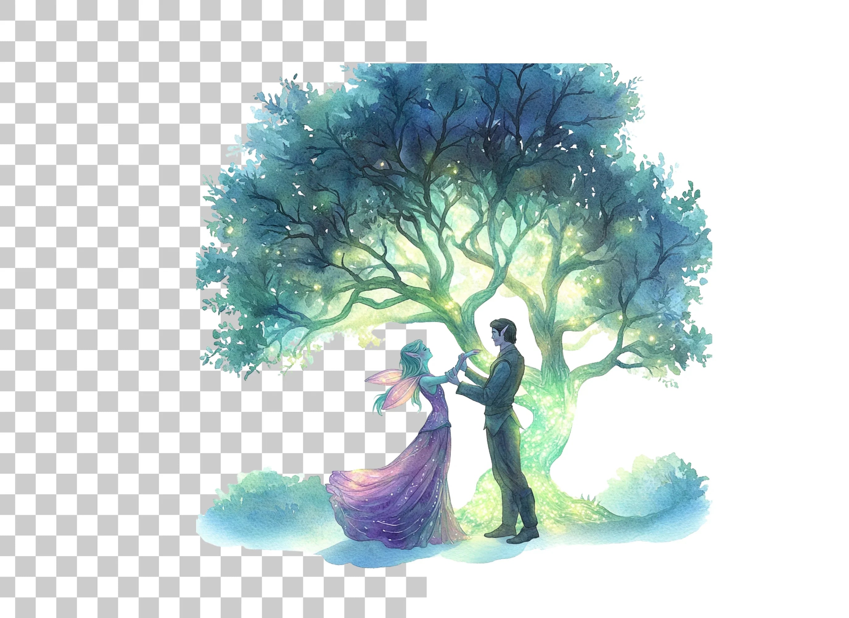 Enchanted Forest Fairy Dance Clipart Bundle