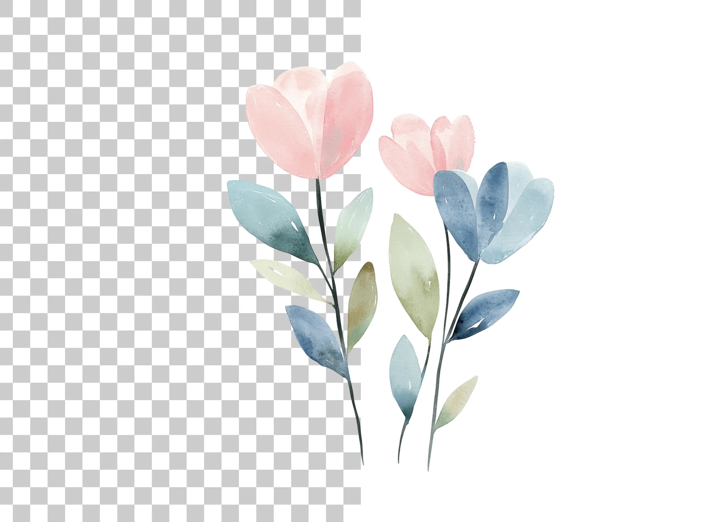 Abstract Floral Clipart Bundle