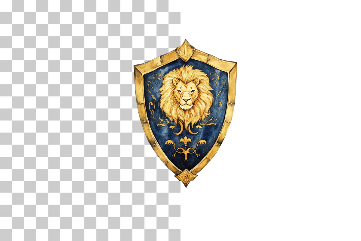 Heraldic Lion Coat of Arms Clipart Bundle