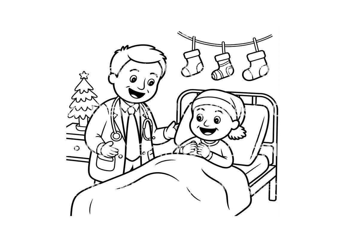 Doctor Visit Christmas Coloring Books