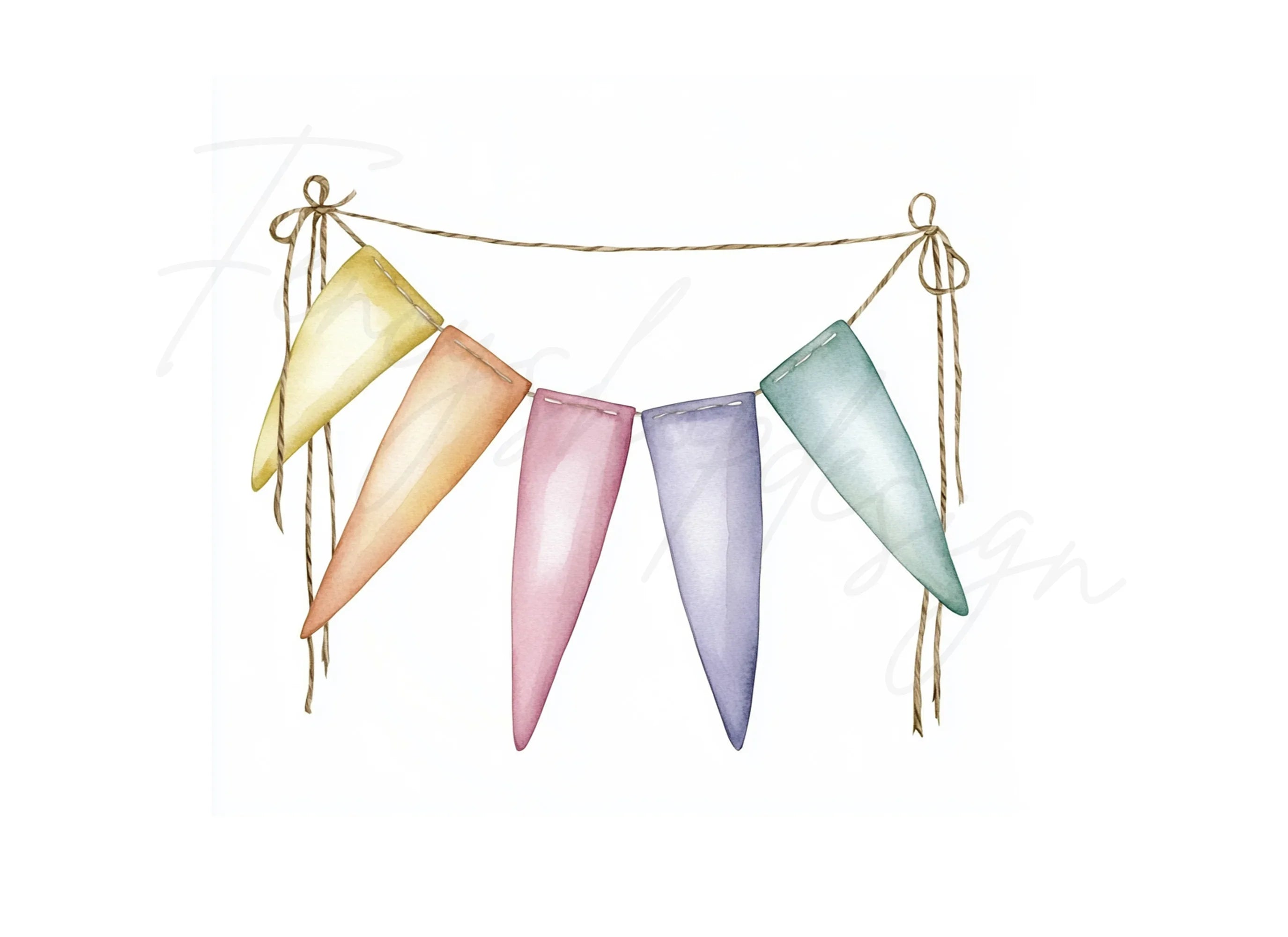 Simple Bunting Banner Clipart Bundle