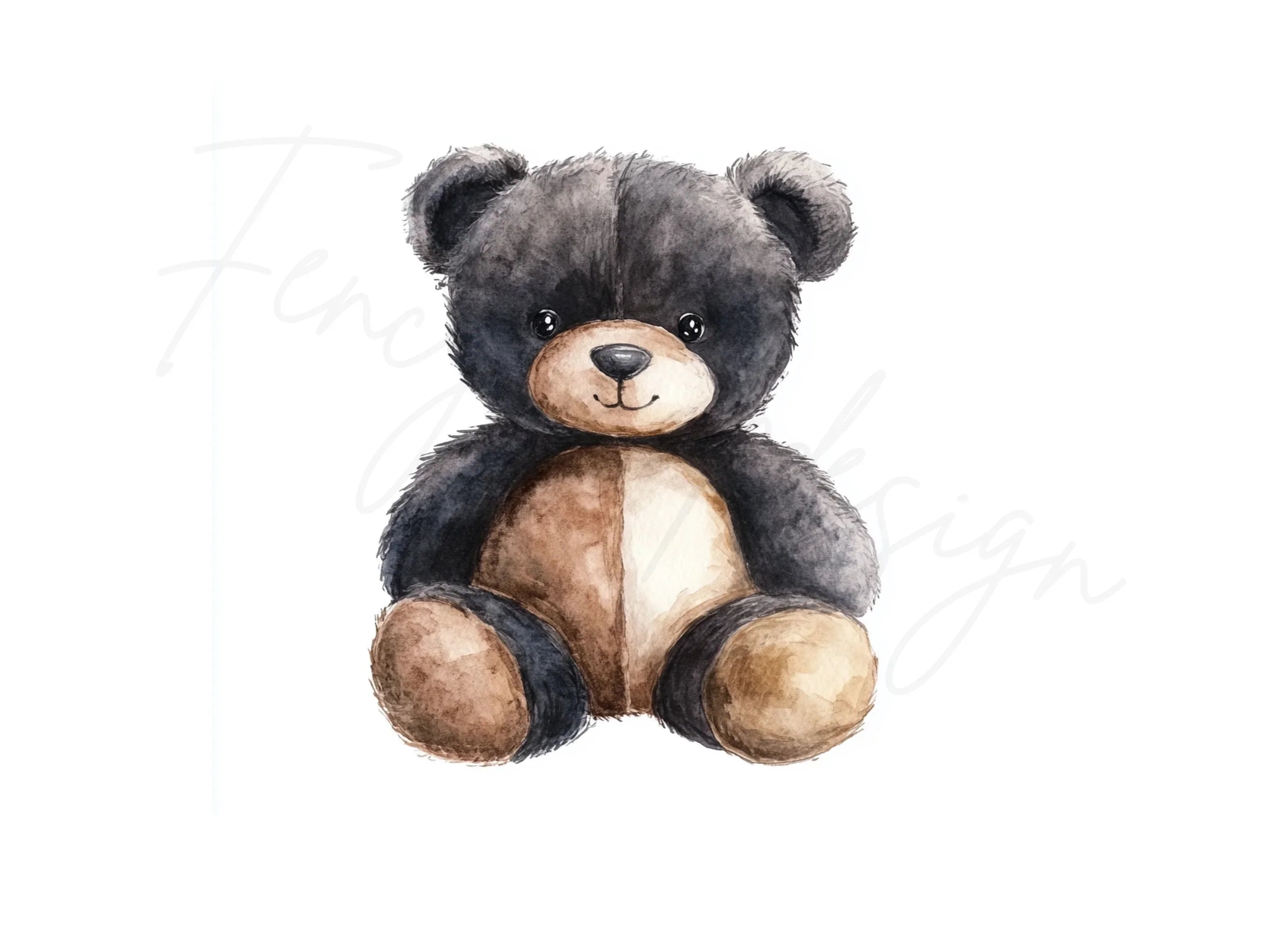 Cute Two Tone Teddy Bear Clipart Bundle