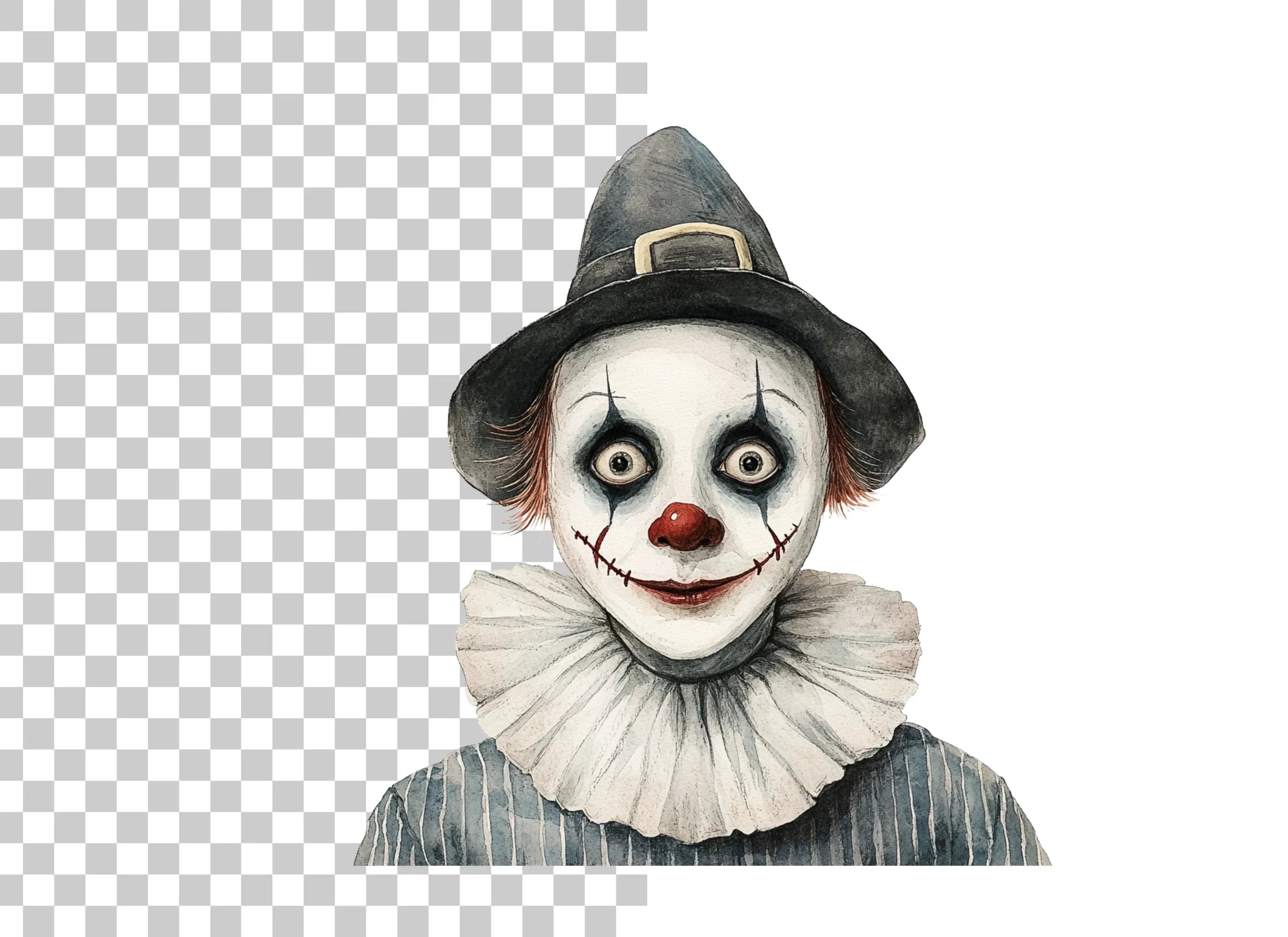 Creepy Clown Clipart Bundle