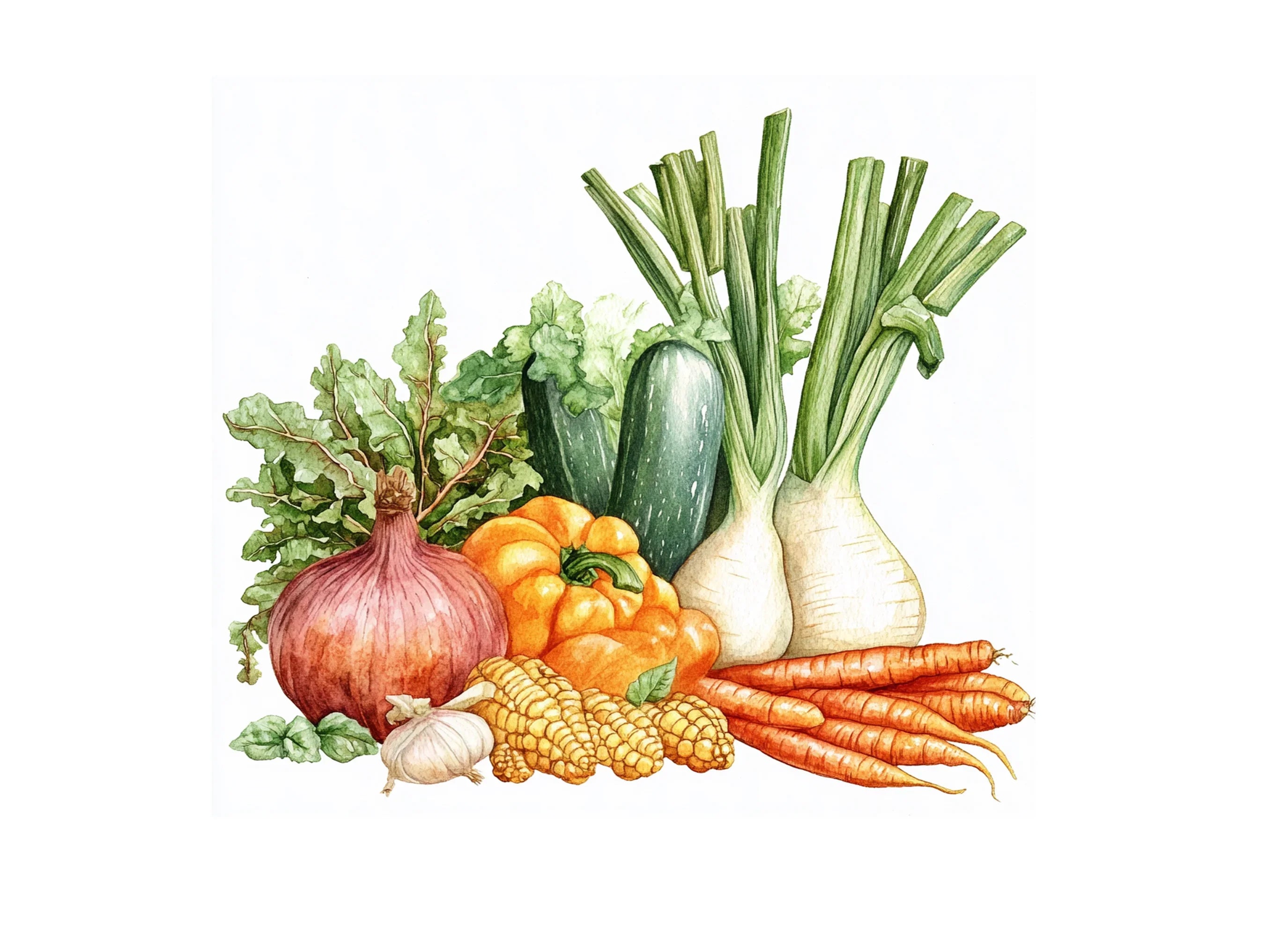 Fresh Farm Produce Clipart Bundle