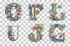 Illuminated Alphabet Clipart Bundle - CraftNest - Digital Crafting and Art