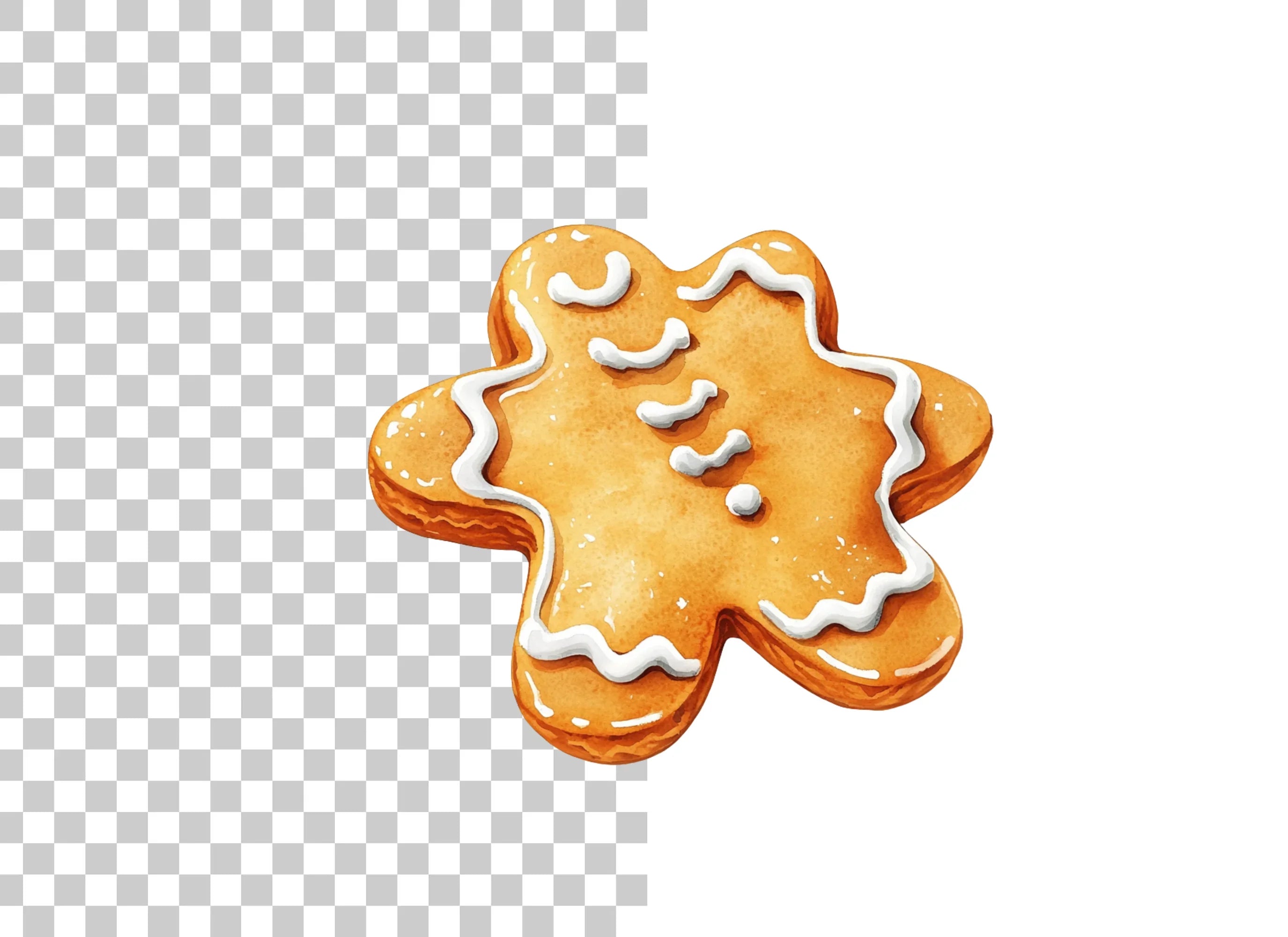Cute Gingerbread Star Cookie Clipart Bundle