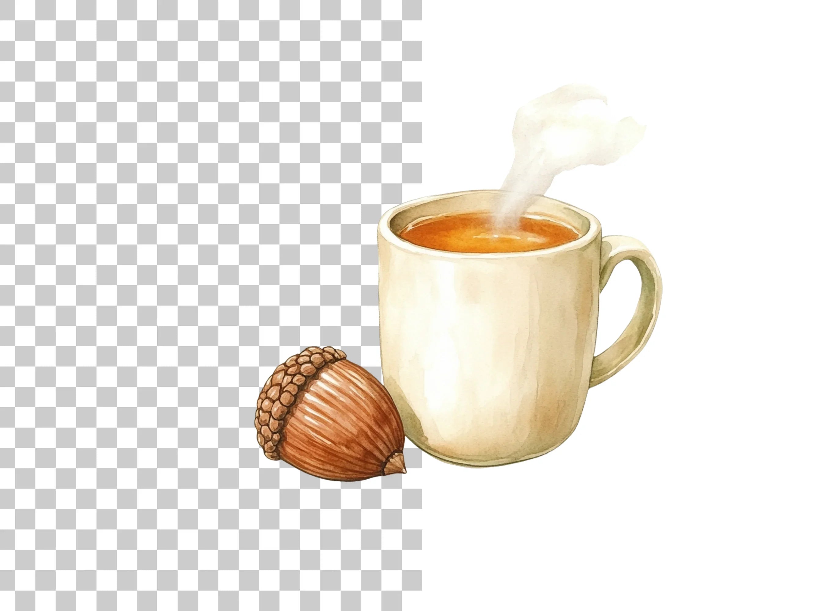 Cozy Autumn Acorn Clipart Bundle