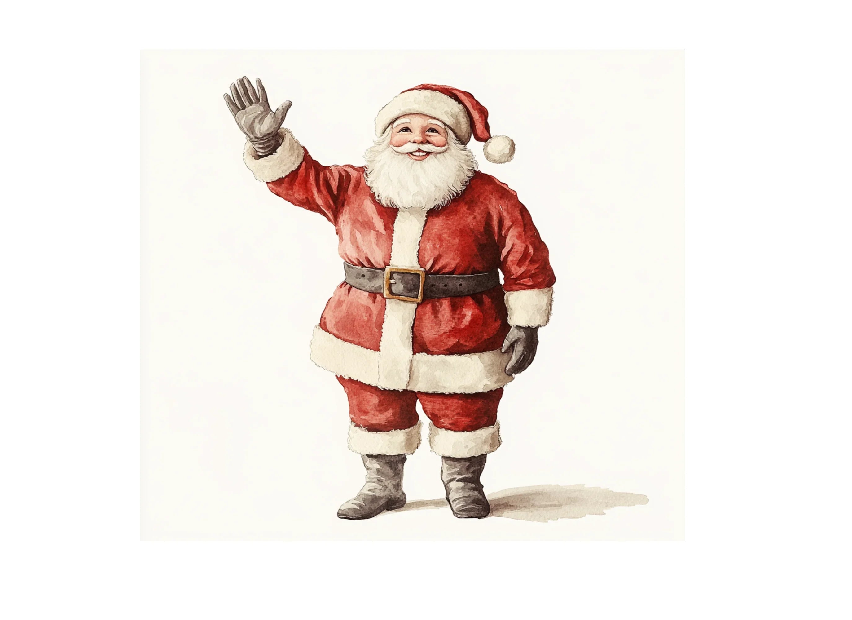 Waving Santa Claus Clipart Bundle