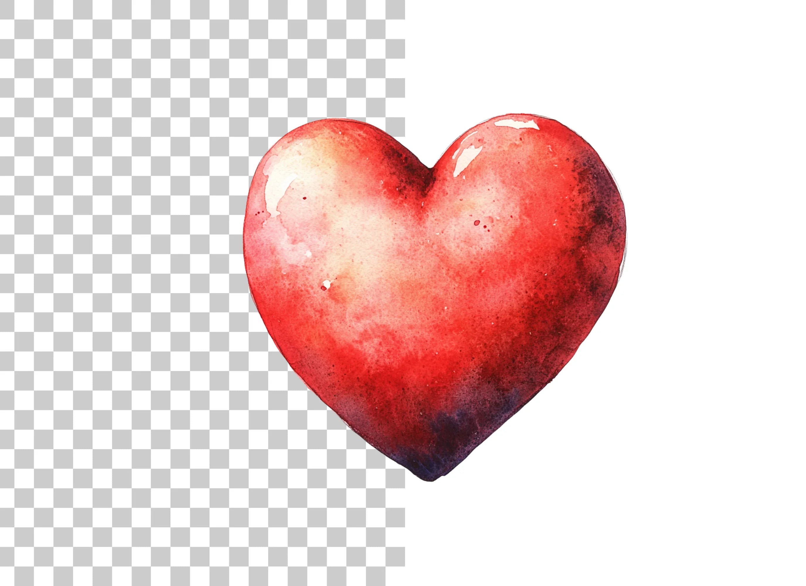 Red Hearts Clipart Bundle