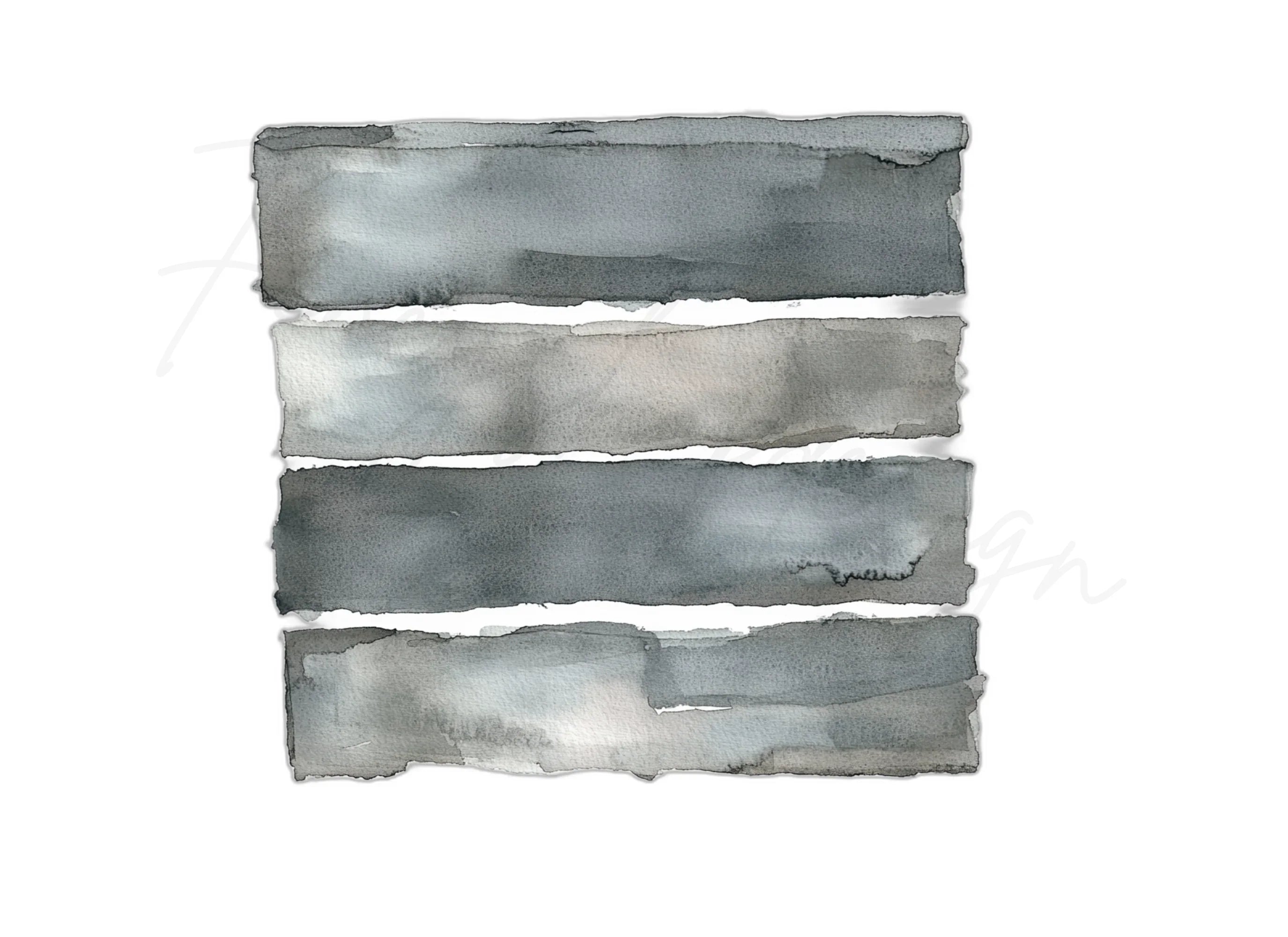 Grey Horizontal Bars Clipart Bundle