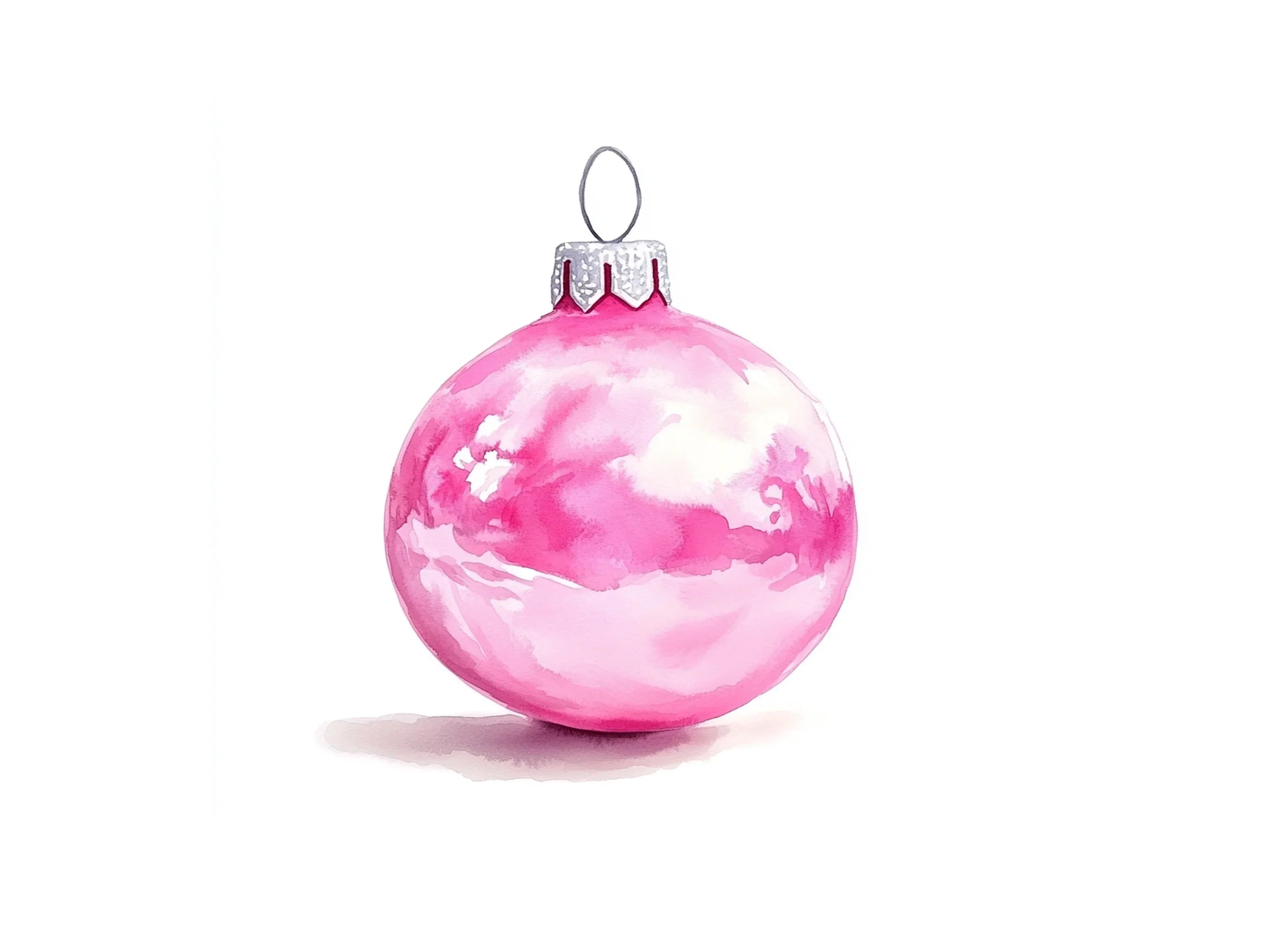 Vibrant Pink Christmas Ball Clipart Bundle