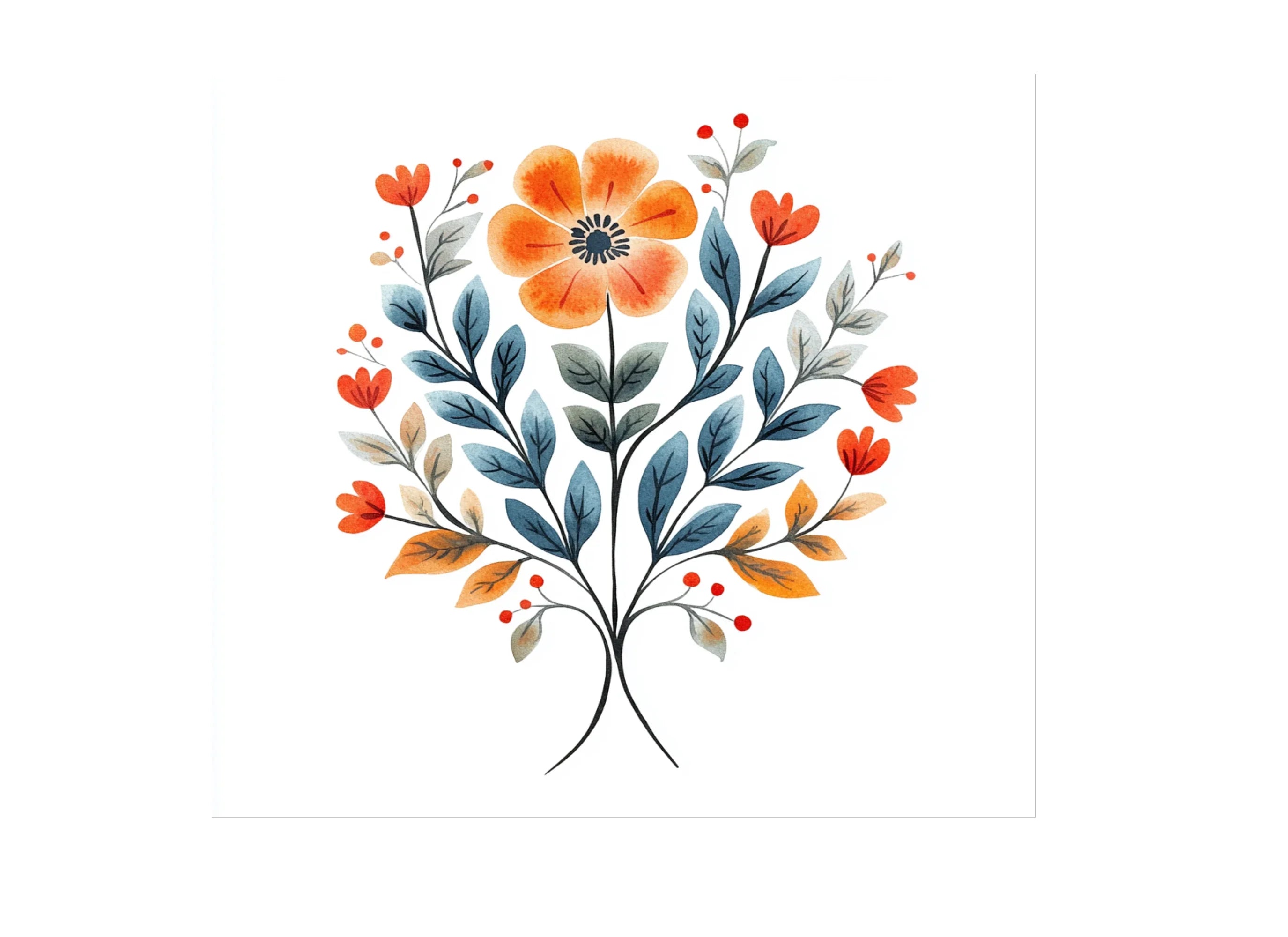 Vibrant Flower Clipart Bundle