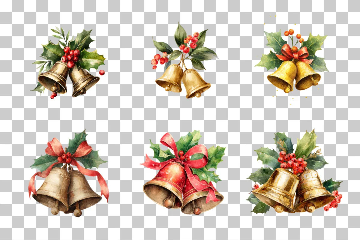 Christmas Bell Clipart Bundle - CraftNest - Digital Crafting and Art