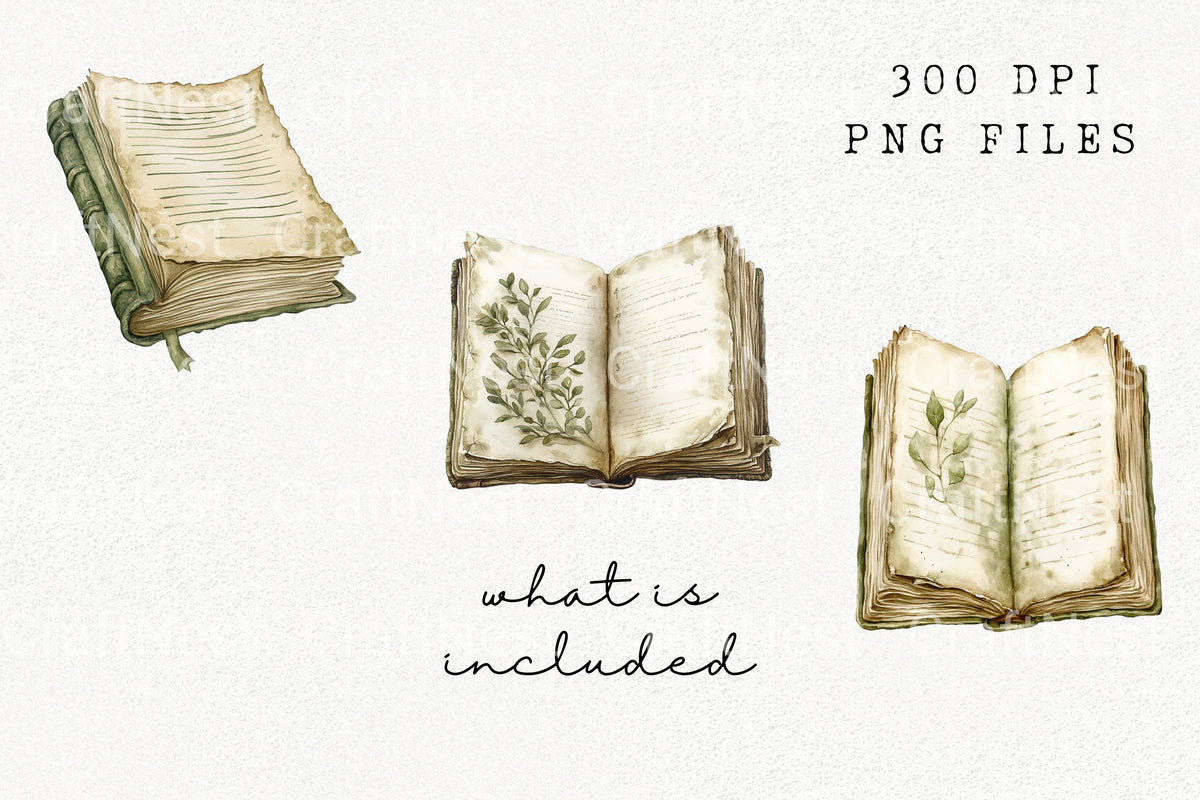 Old Botanical Clipart Illustrations Planner
