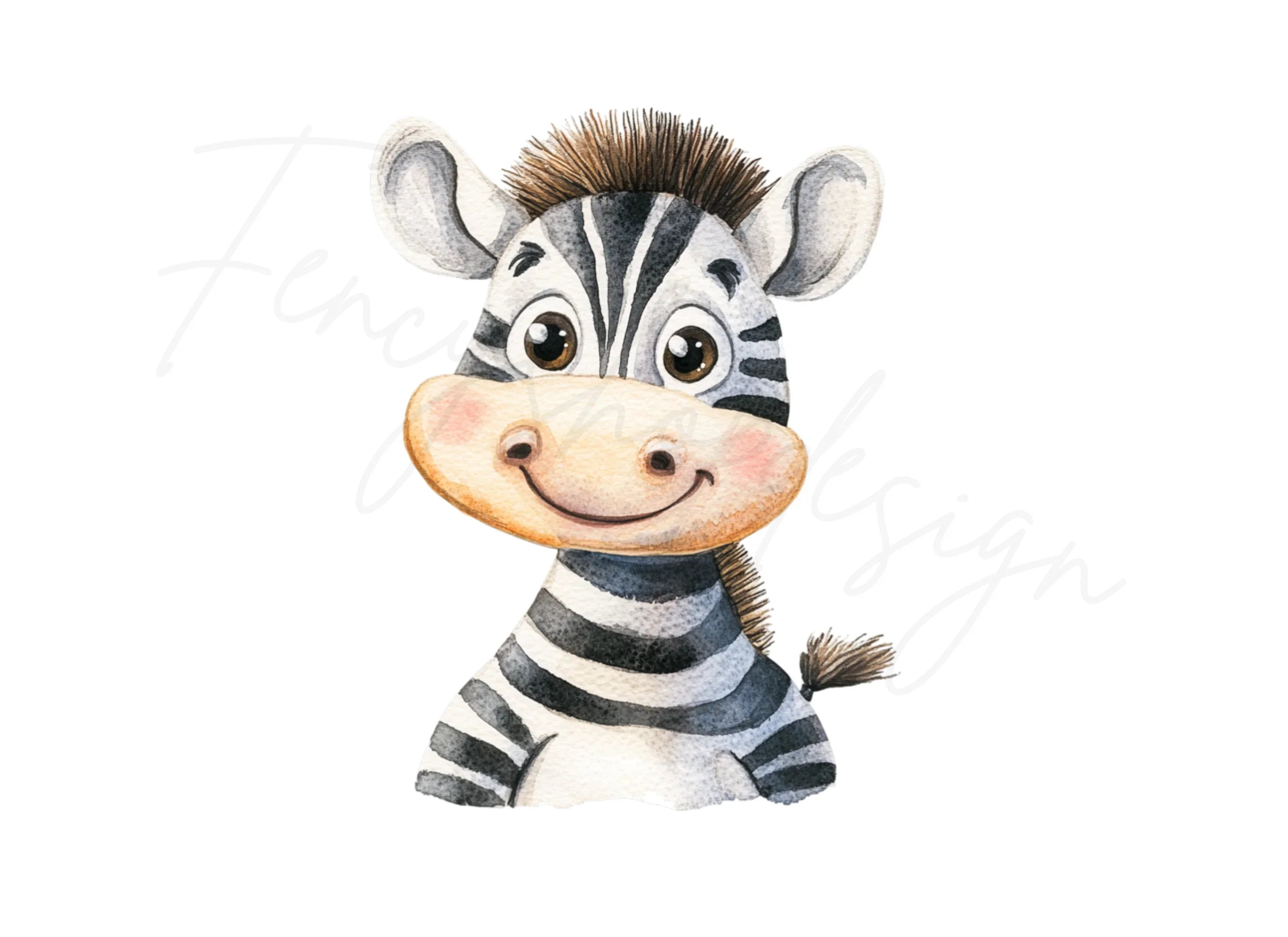Cute Baby Zebra Clipart Bundle