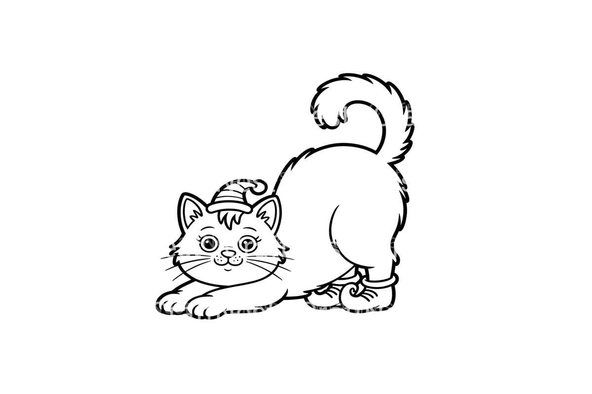 Christmas CatsFun Coloring Books
