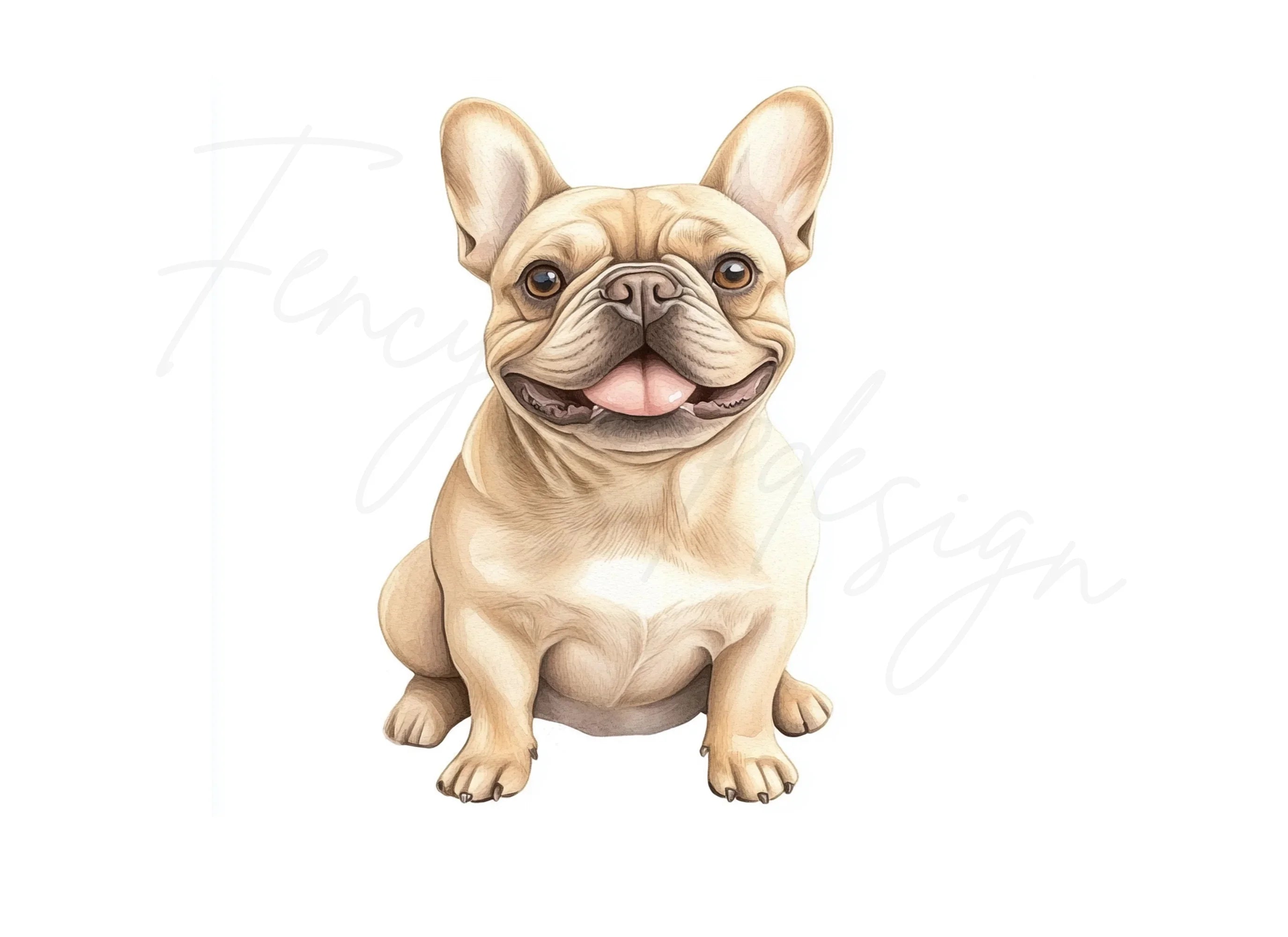 Happy French Bulldog Clipart Bundle