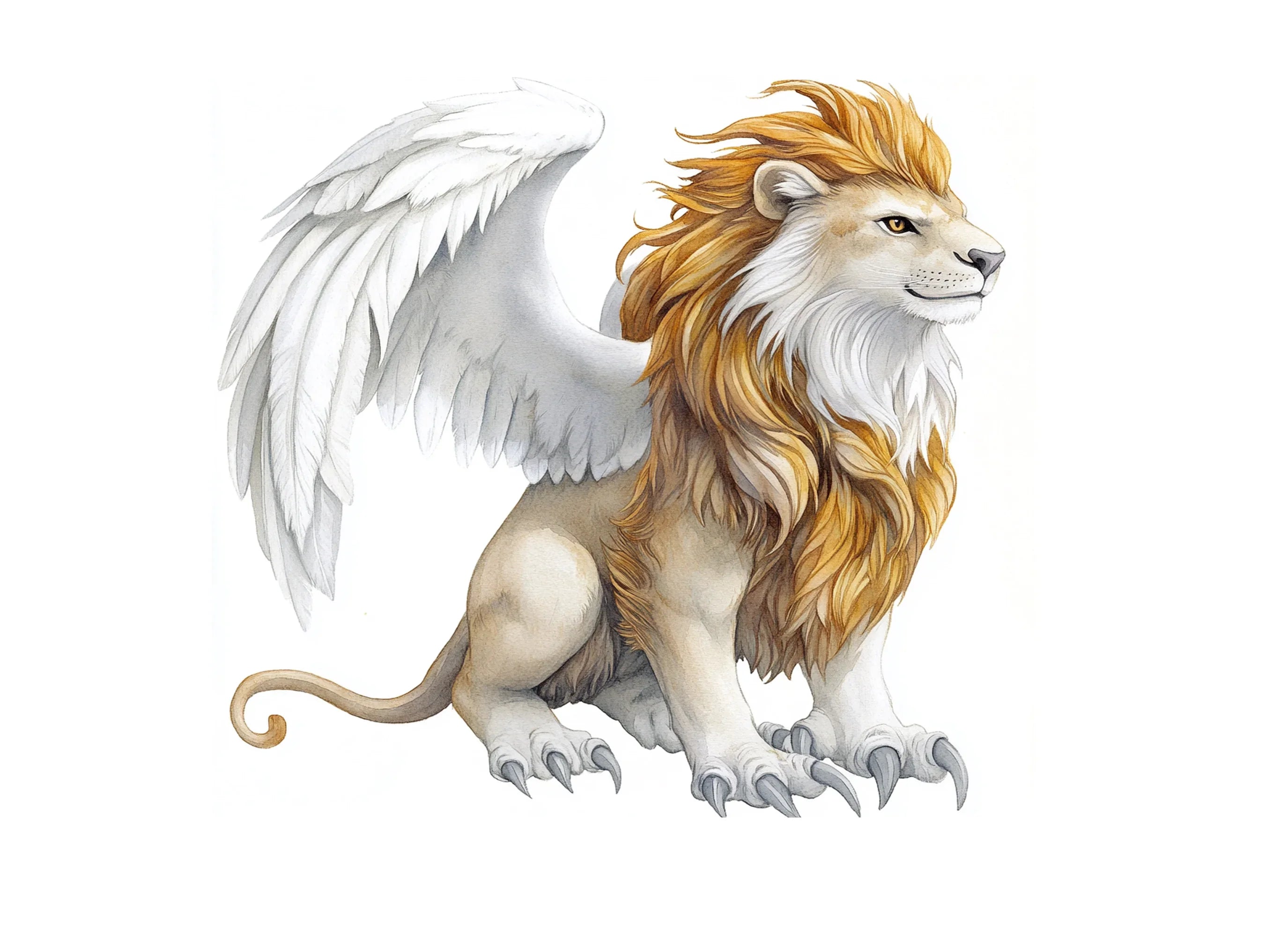 Majestic Winged Lion Clipart Bundle