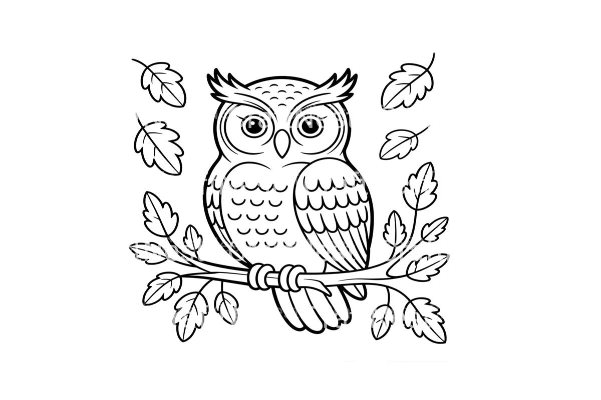 Wise Owl Autumn Leaves Coloring Books