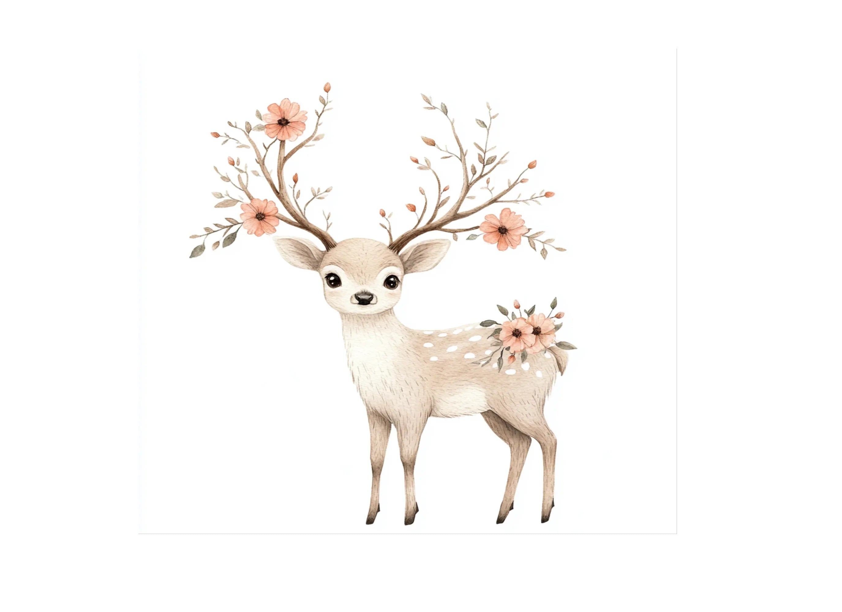 Boho Deer Clipart Bundle