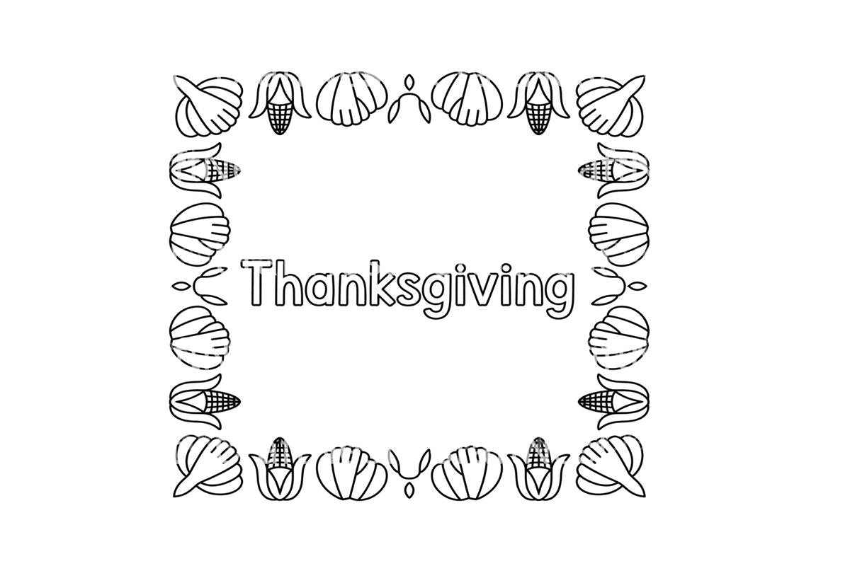 Thanksgiving Harvest Wreath Coloring Books