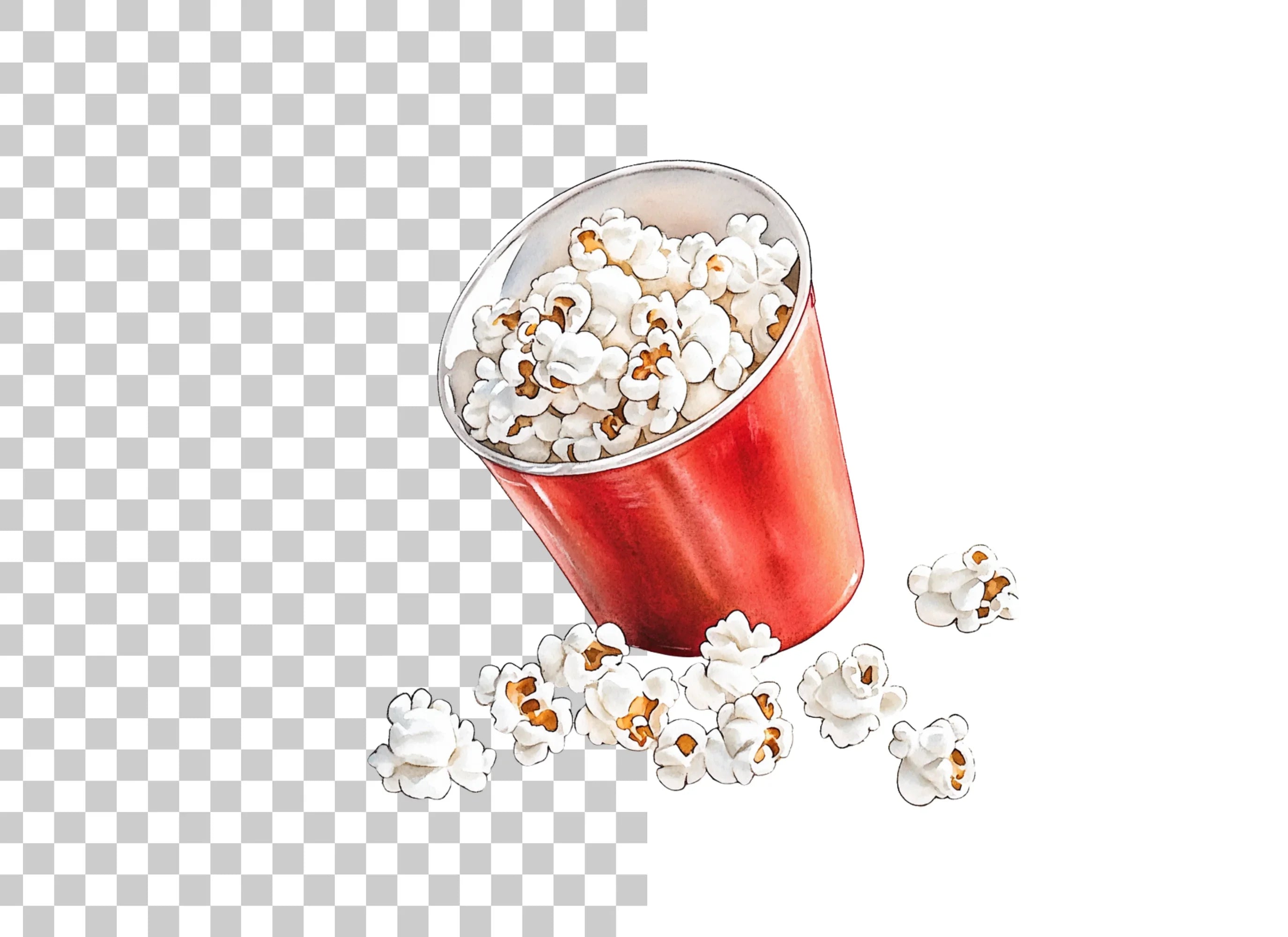 Popcorn Buckets Clipart Bundle