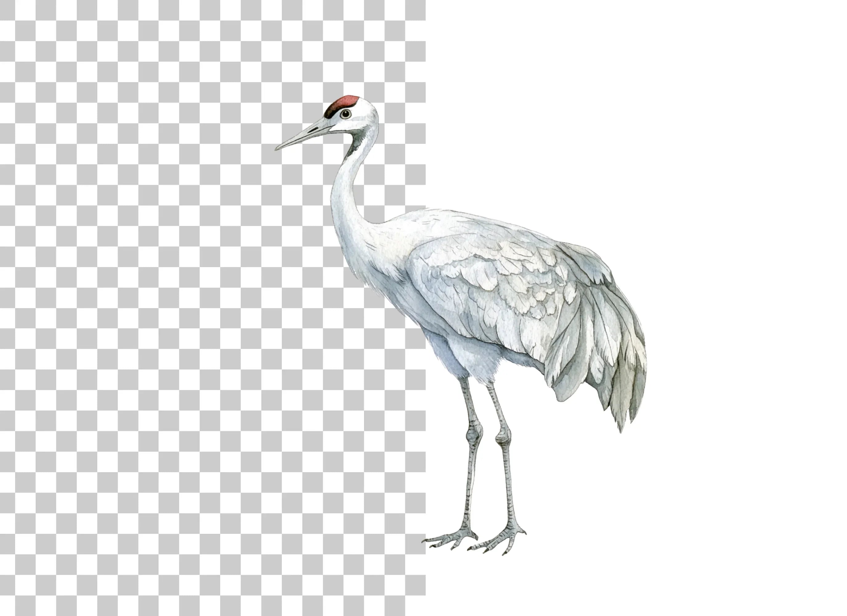 Majestic Crowned Cranes Clipart Bundle