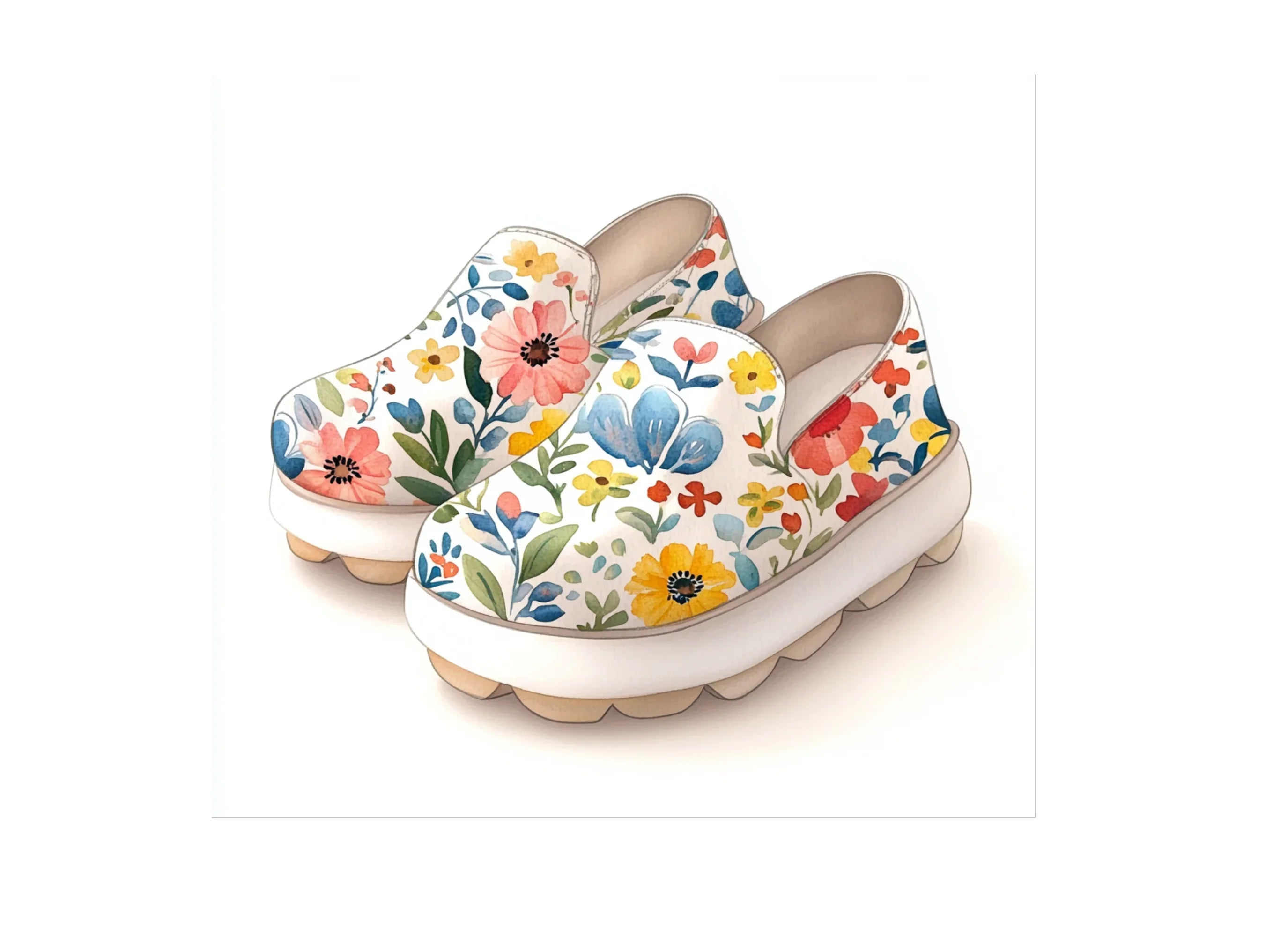 Floral Footwear Clipart Bundle