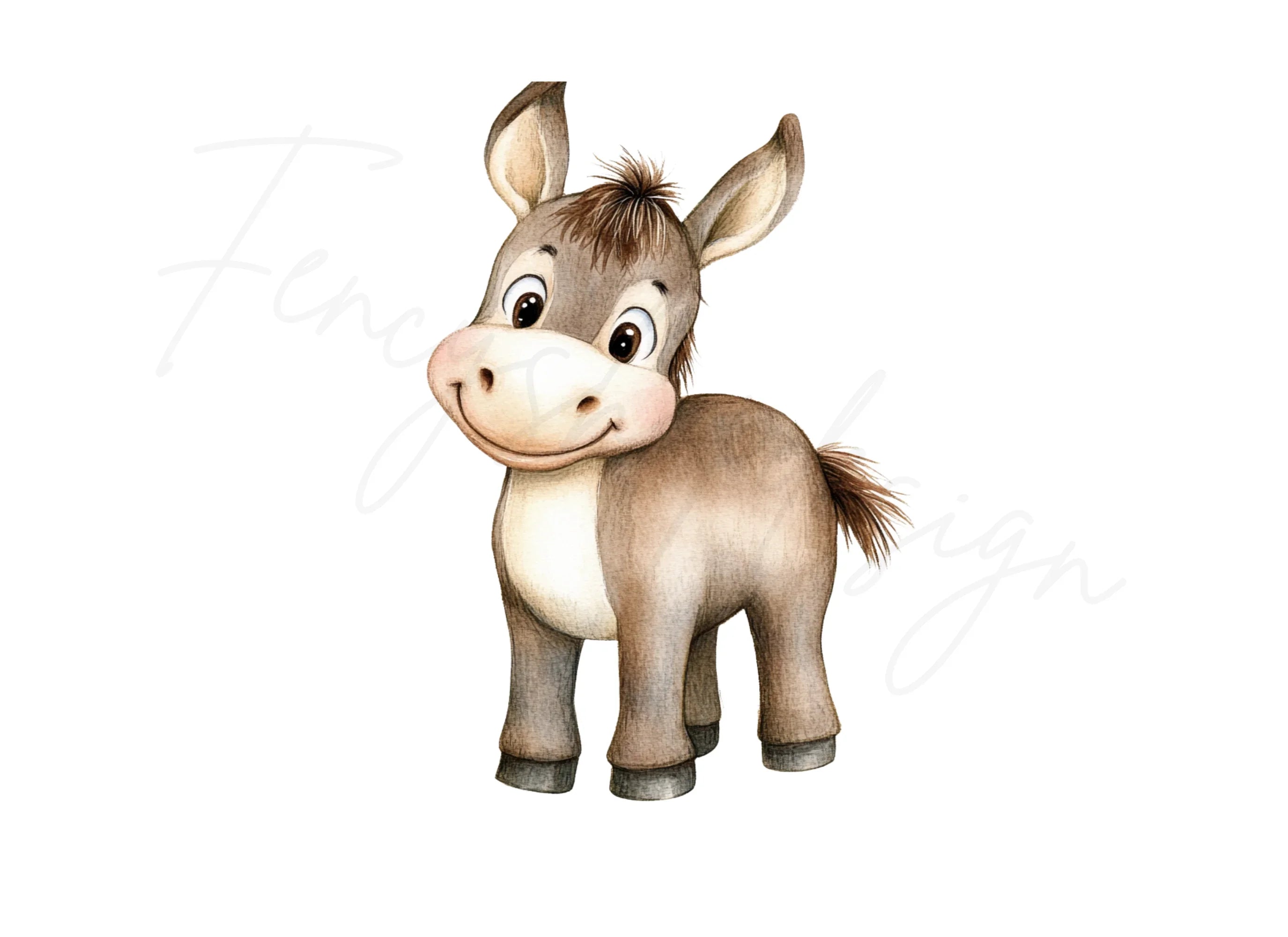 Cute Donkey Clipart Bundle