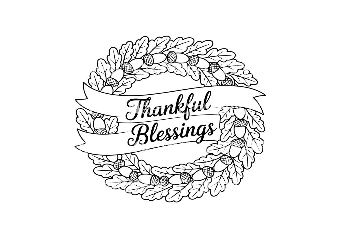 Thanksgiving Wreath Coloring Books