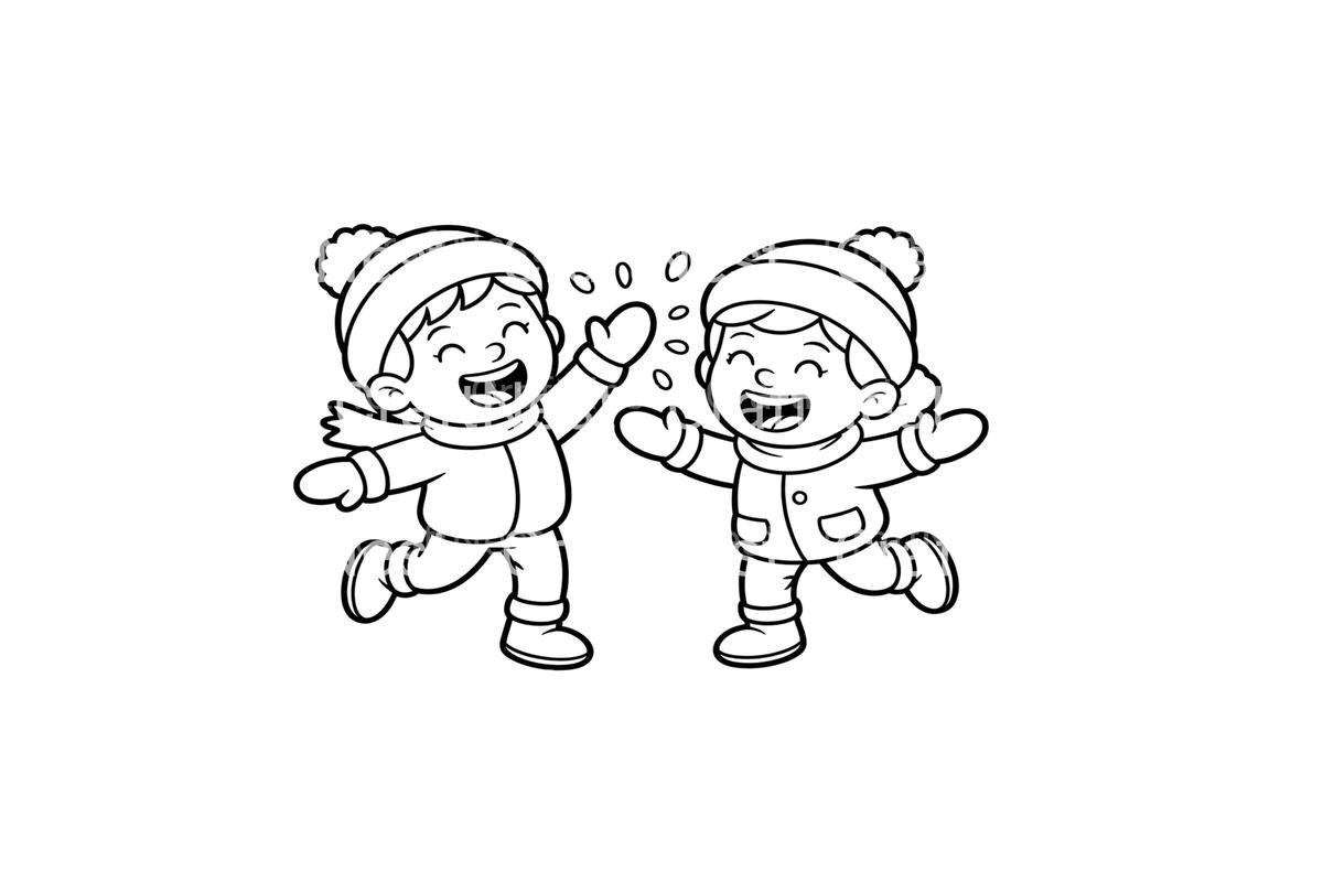 Winter Fun for Kids Coloring Books