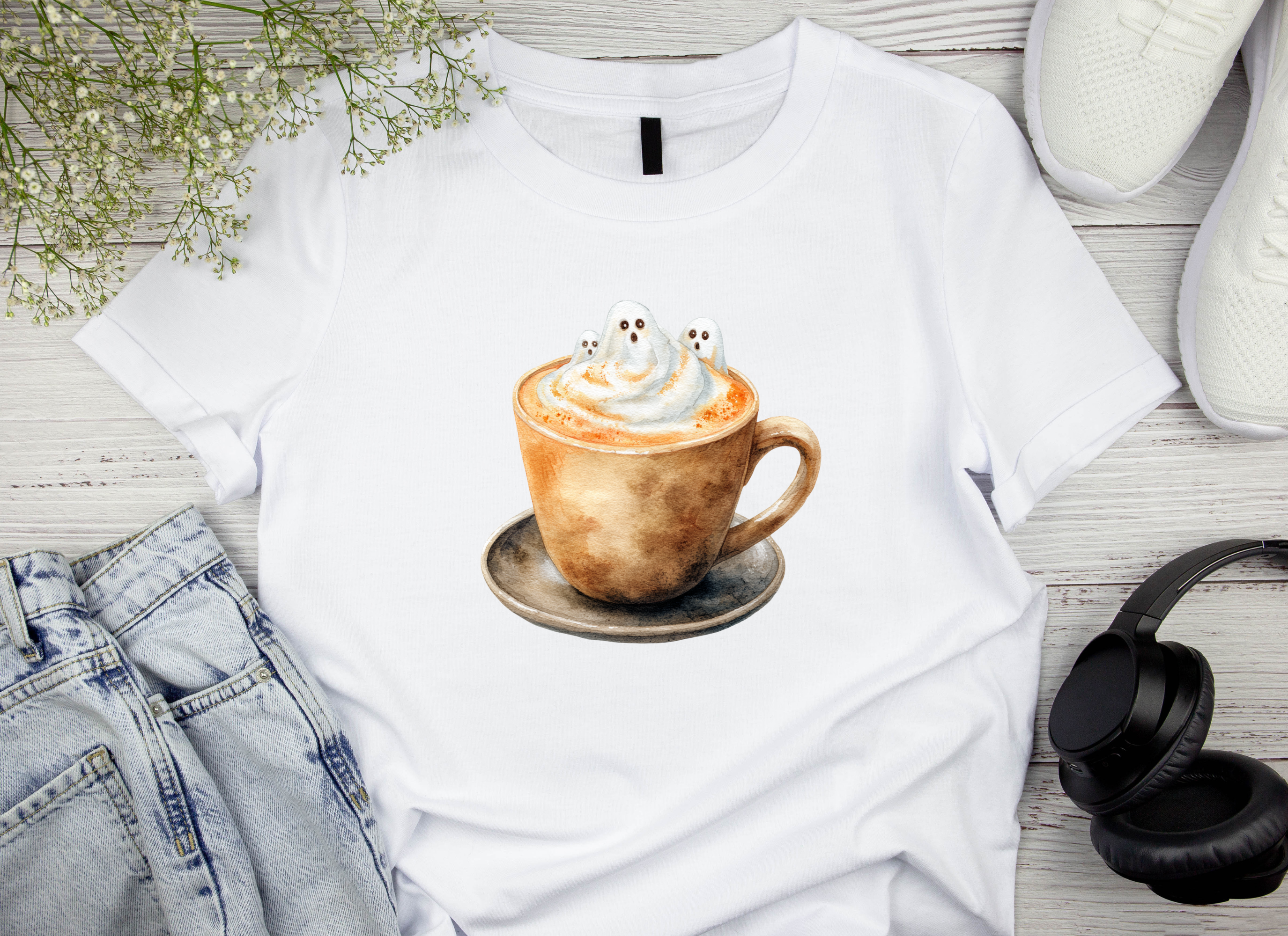 Boo Tea Cup Clipart Bundle