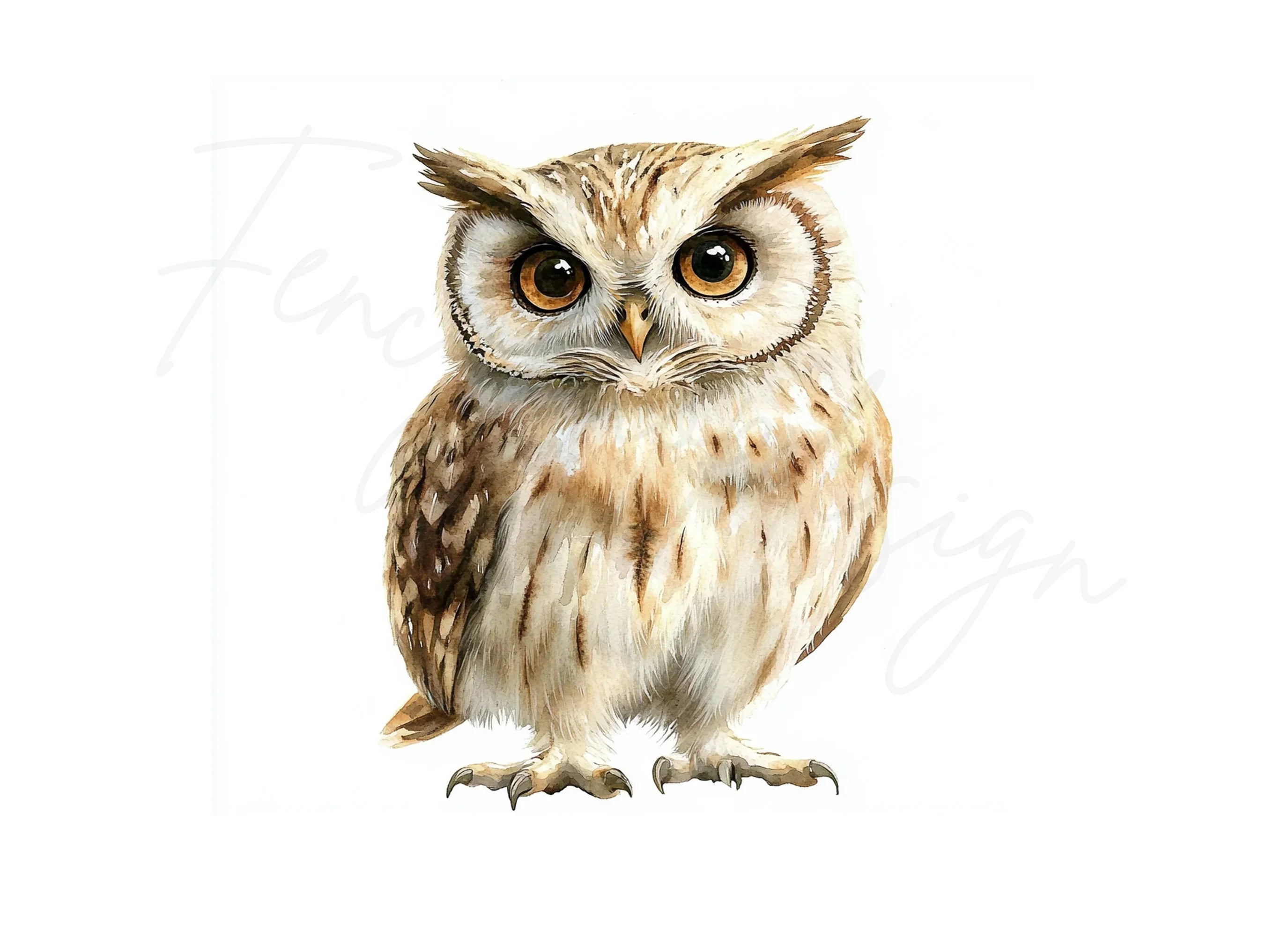 Cute Owl Illustrations Clipart Bundle